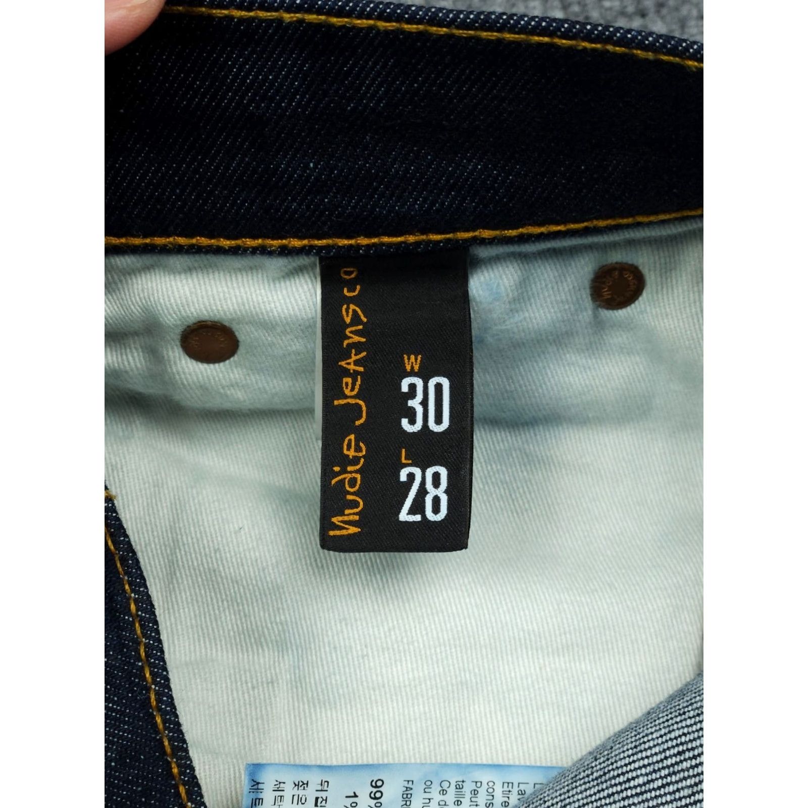 Nudie Jeans Nudie Jeans Lean Dean Slim Skinny Jeans 30 x 28 Dark Wash Stretch Regular Men Blue 29x26 EUC Size US 29 - 5 Thumbnail