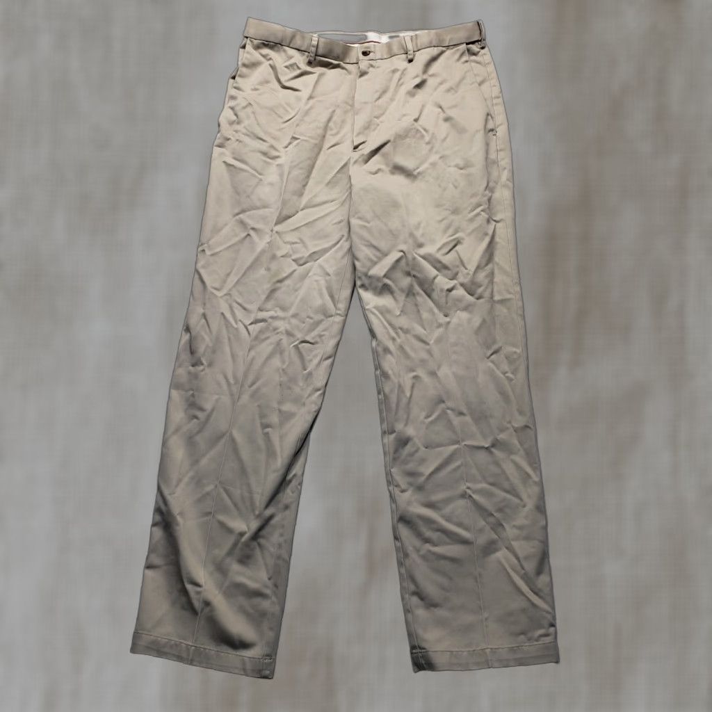 Haggar Haggar Beige Tan Dress Pants Pleated Front Adult Men's Size 36 x 32 Regular Inseam 32 in Pockets Size US 36 / EU 52 - 1 Thumbnail