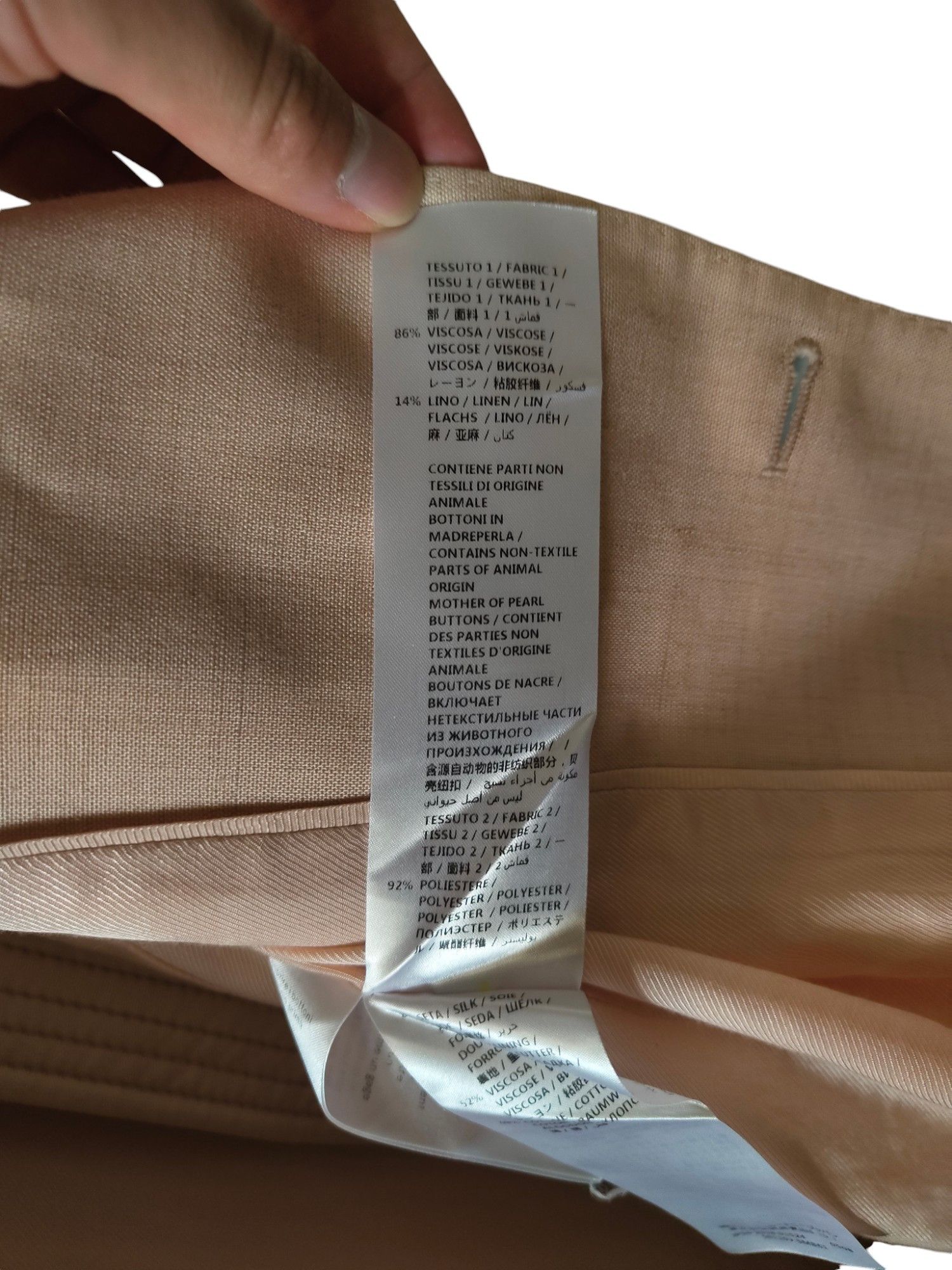 Stella McCartney Salmon Pink 2 Button Single Breasted Blazer Size XS / US 0-2 / IT 36-38 - 7 Thumbnail