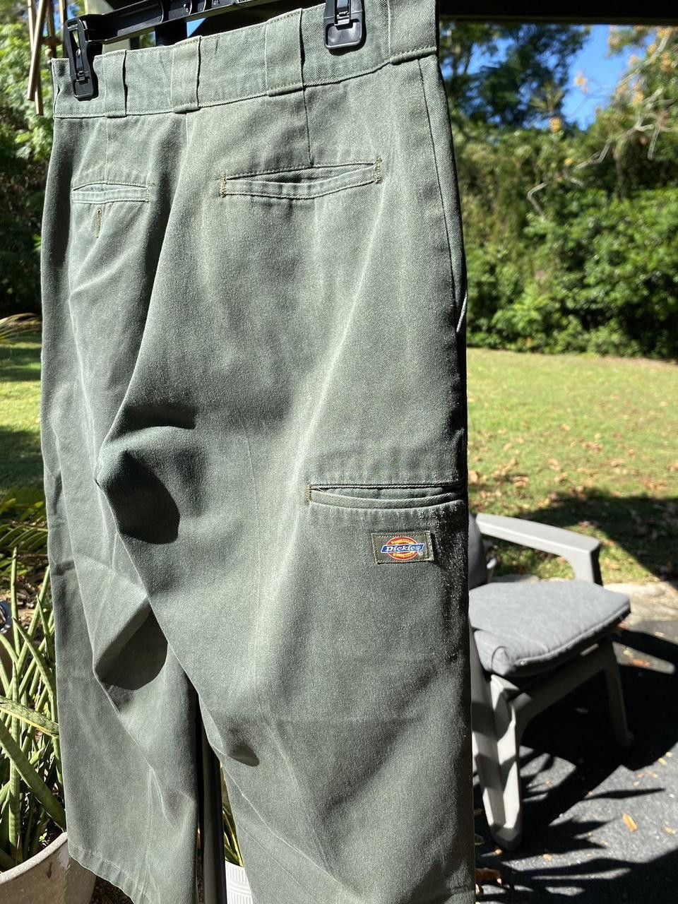 Dickies Vintage 90s Olive Green Dickies Double Knee Work Pants 32x34 Size US 32 / EU 48 - 5 Thumbnail