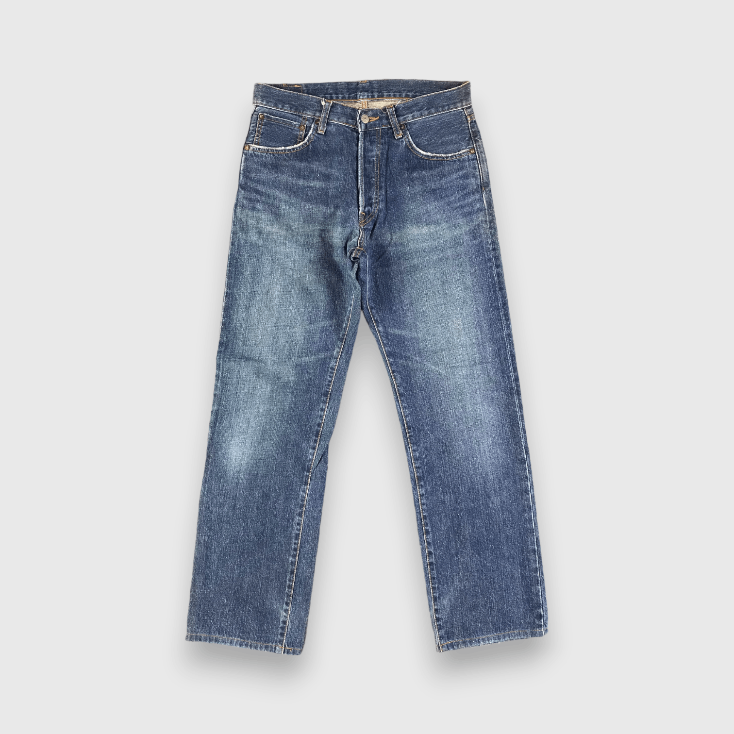Japanese Brand Uniqlo Selvedge Jeans Blue Wash Jeans -J2858 Size US 32 / EU 48 - 1 Thumbnail