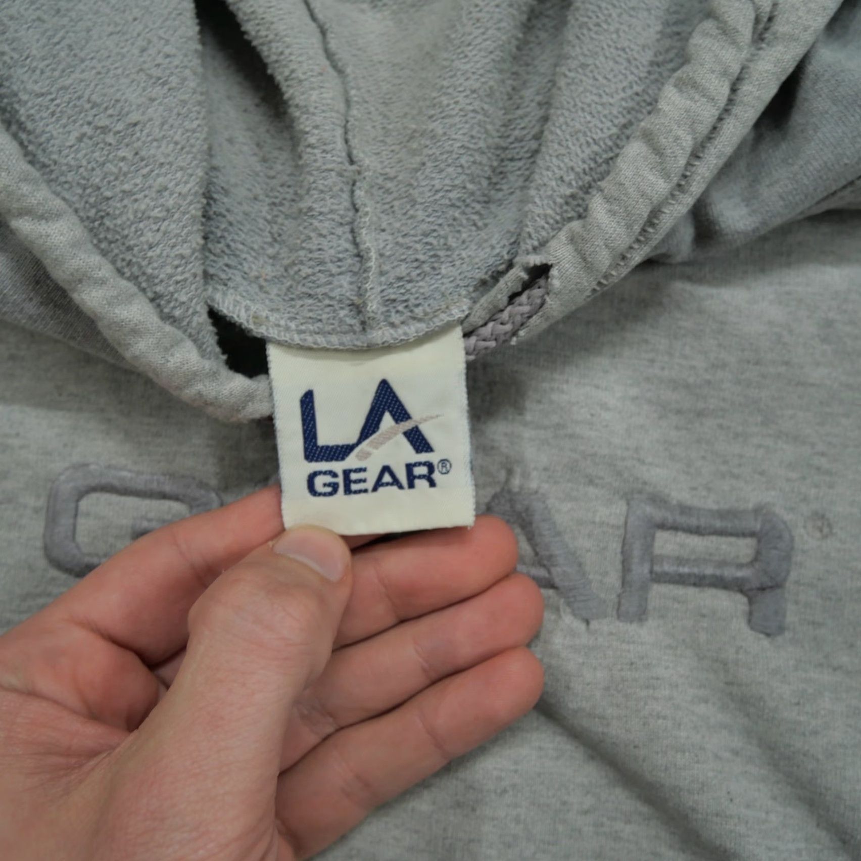 La Gear VINTAGE LA Gear Hoodie Adult 2XL Gray Pullover 90s Mens Sweatshirt Hoodie Size US XXL / EU 58 / 5 - 7 Thumbnail