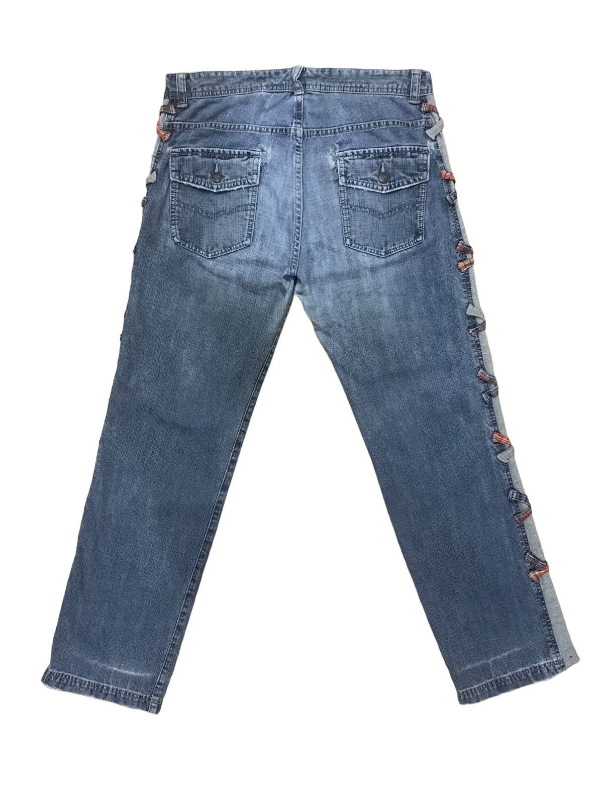 If Six Was Nine × Japanese Brand × Le Grande Bleu (L.G.B.) Vintage Punk Drug Store Bondage Jeans Size US 33 - 2 Thumbnail