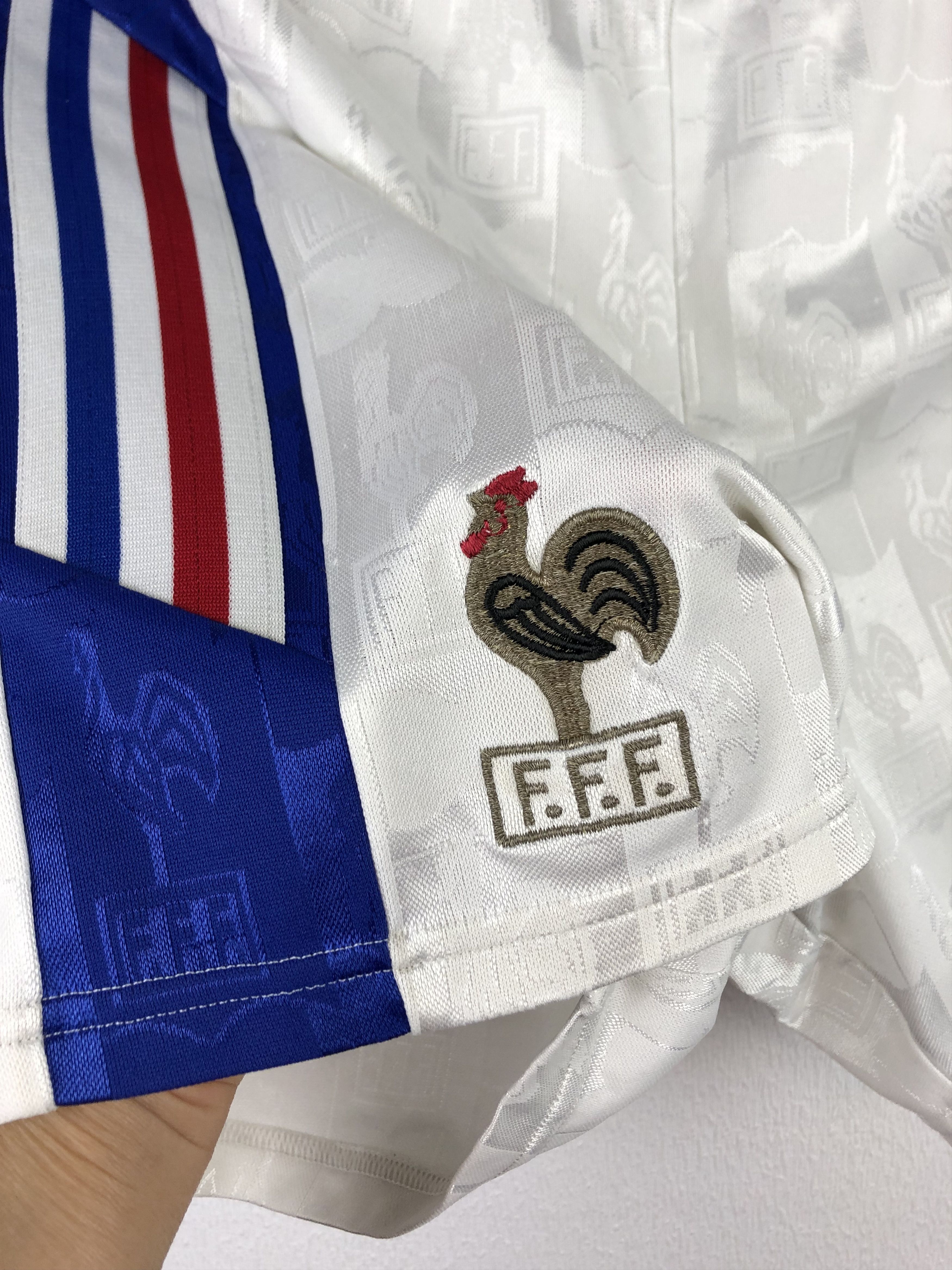 Adidas Vintage 1996 Adidas France Football Shorts Soccer White M Size US 32 / EU 48 - 4 Thumbnail