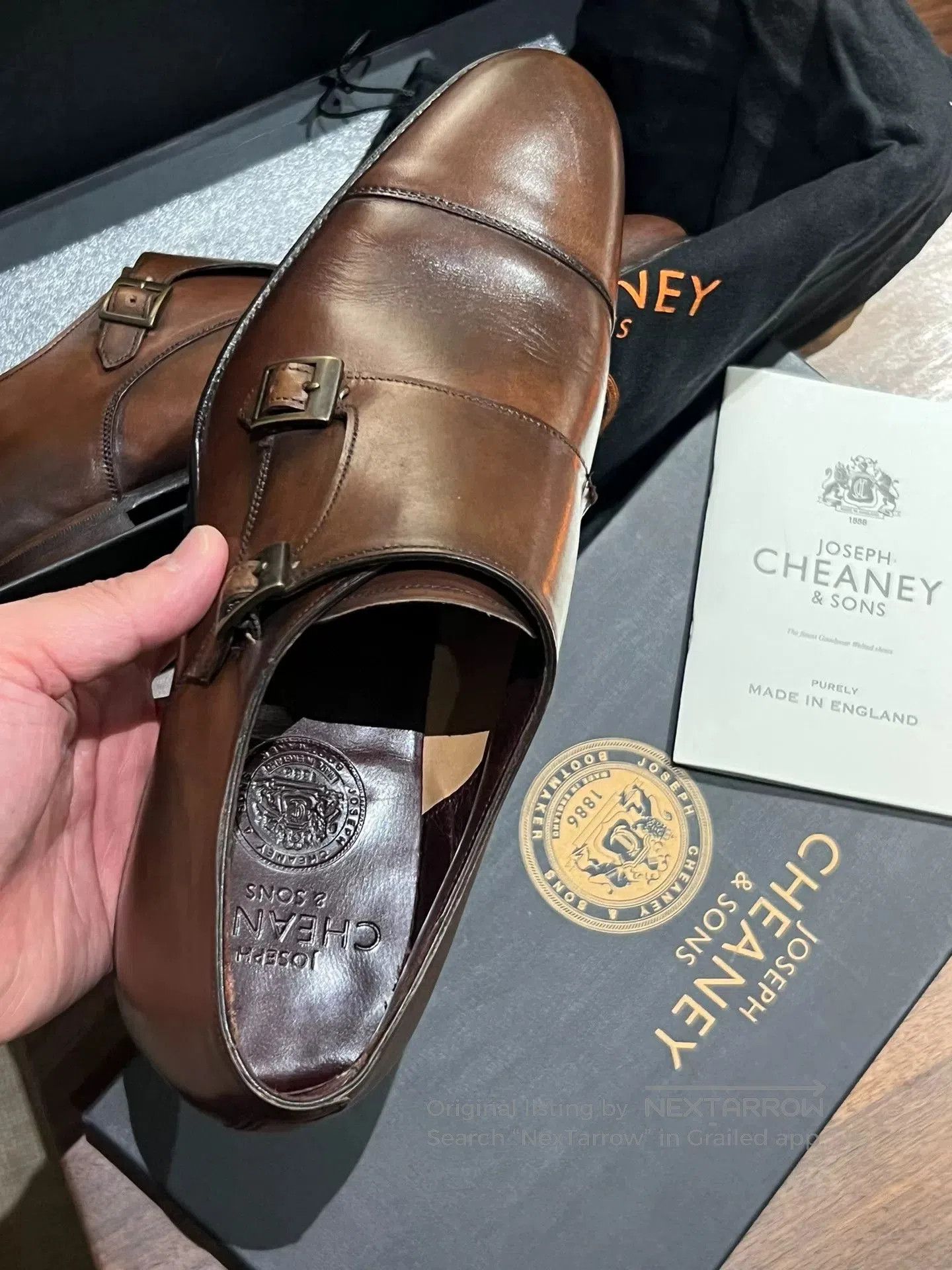Cheaney Cheaney Imperial Handcrafted Monk Shoes. Size US 9.5 / EU 42-43 - 4 Thumbnail