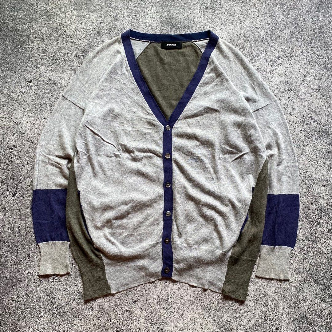 Issey Miyake × Japanese Brand × Zucca Zucca Tri Tone Cardigan Size US M / EU 48-50 / 2 - 1 Thumbnail