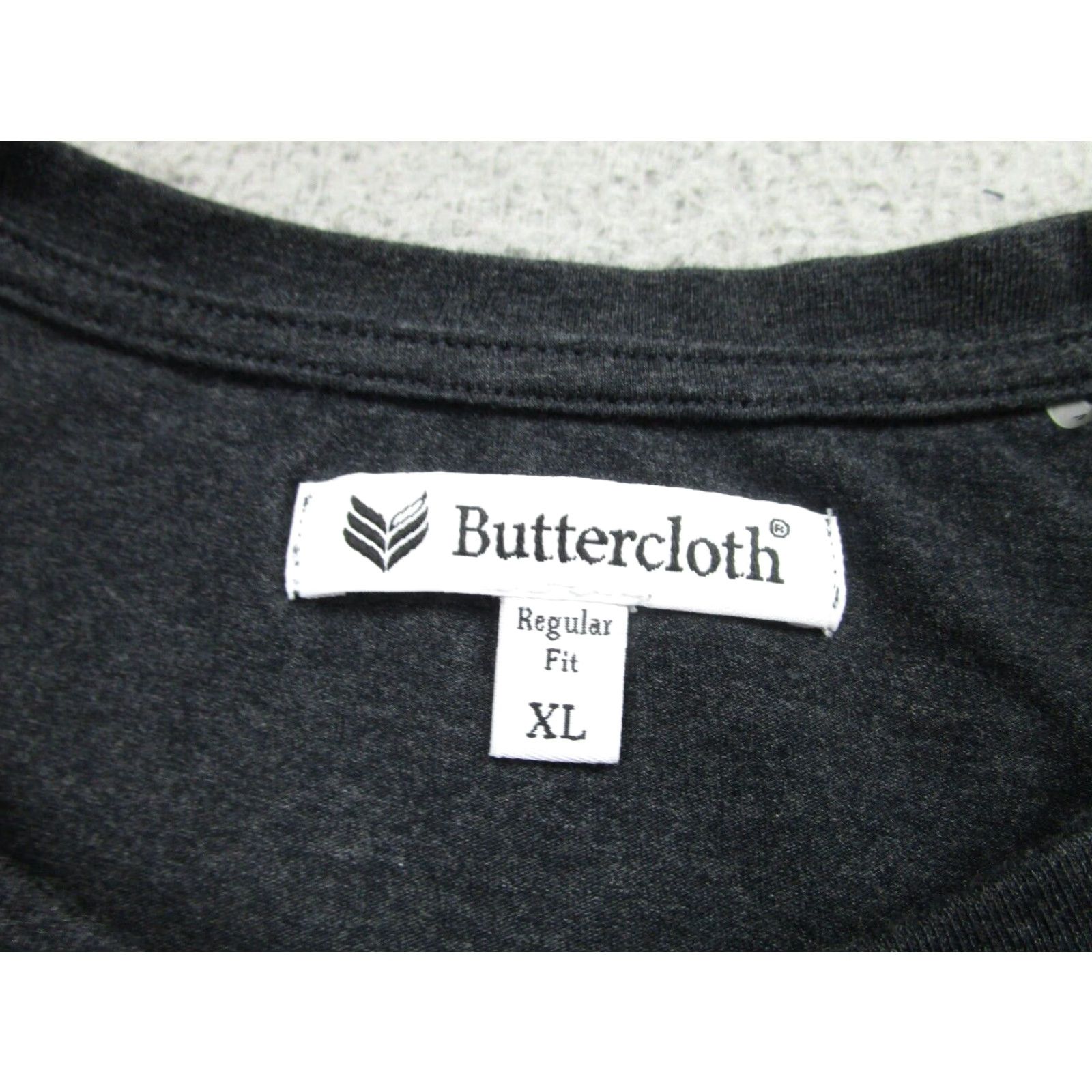 Vintage Buttercloth Shirt Gray XL Regular Slim Fit Short Sleeve Cotton Jersey Grunge Mens Size US XL / EU 56 / 4 - 3 Thumbnail