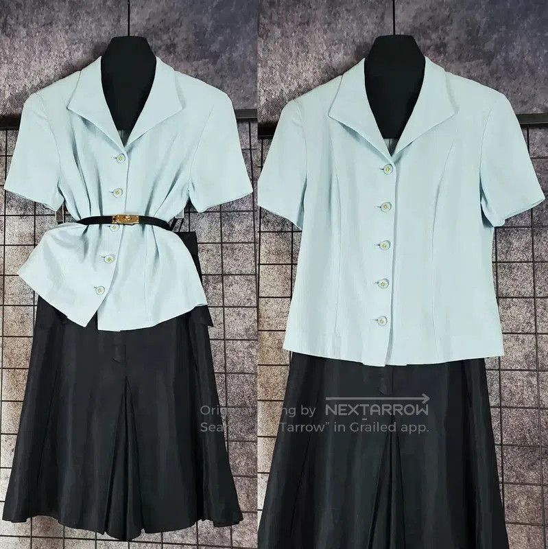 Burberry Burberry Summer Light Blue Wool Blend Jacket. Size M / US 6-8 / IT 42-44 - 1 Thumbnail