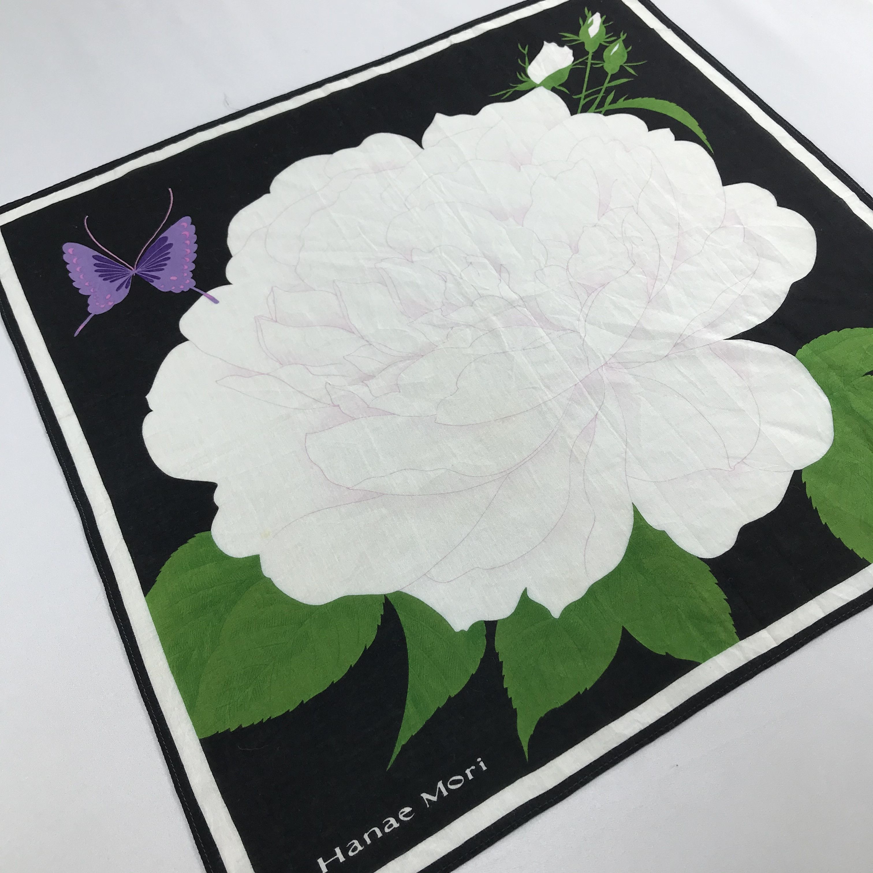 Hanae Mori Hanae Mori Rose Handkerchief Neckerchief Bandana H684 Size ONE SIZE - 4 Thumbnail
