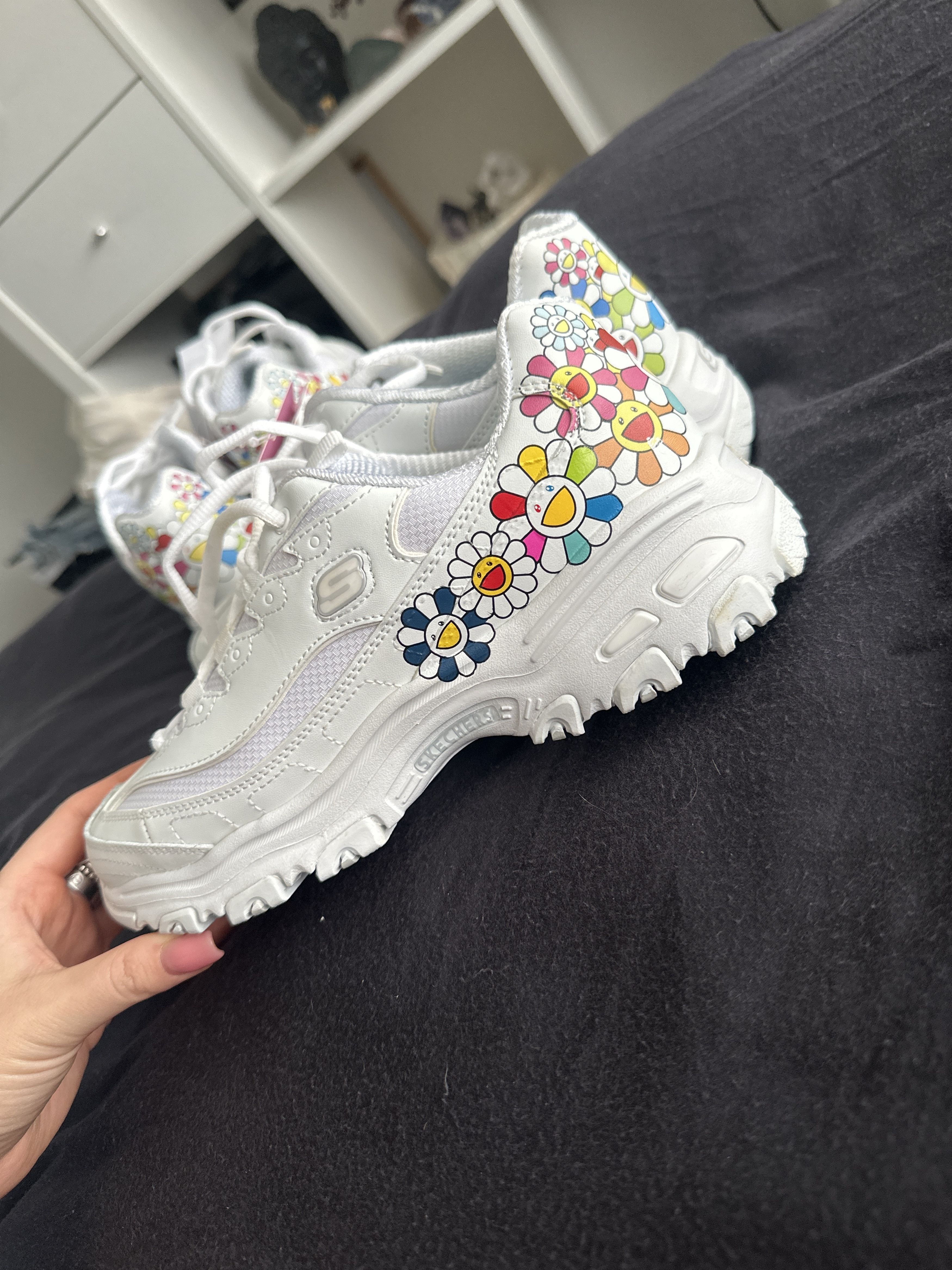 image of Skechers x Takashi Murakami Sketchers Shoes in White, Women's (Size 6)
