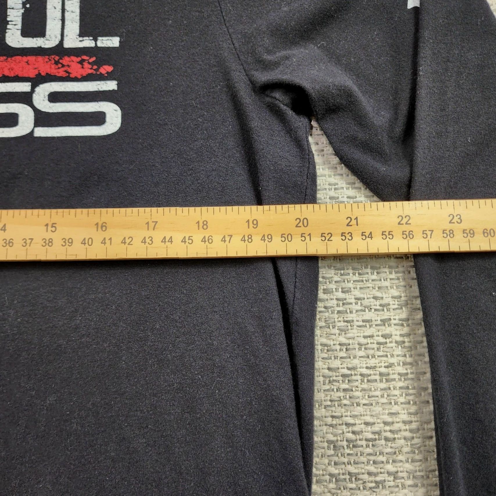 Vintage Grunt Style Shirt Adult Large Long Sleeve Black Cotton Crew Neck Patriotic Logo Modern Graphic Size US L / EU 52-54 / 3 - 6 Thumbnail