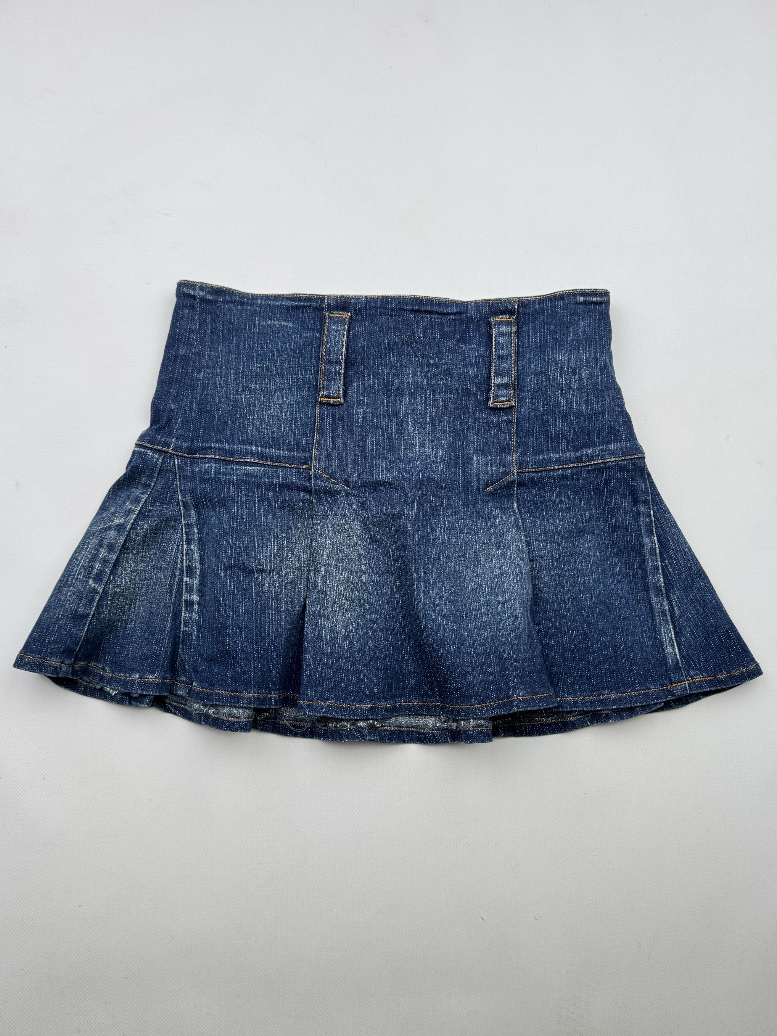 90's Mini Flared Denim Skirt B33(V345)
