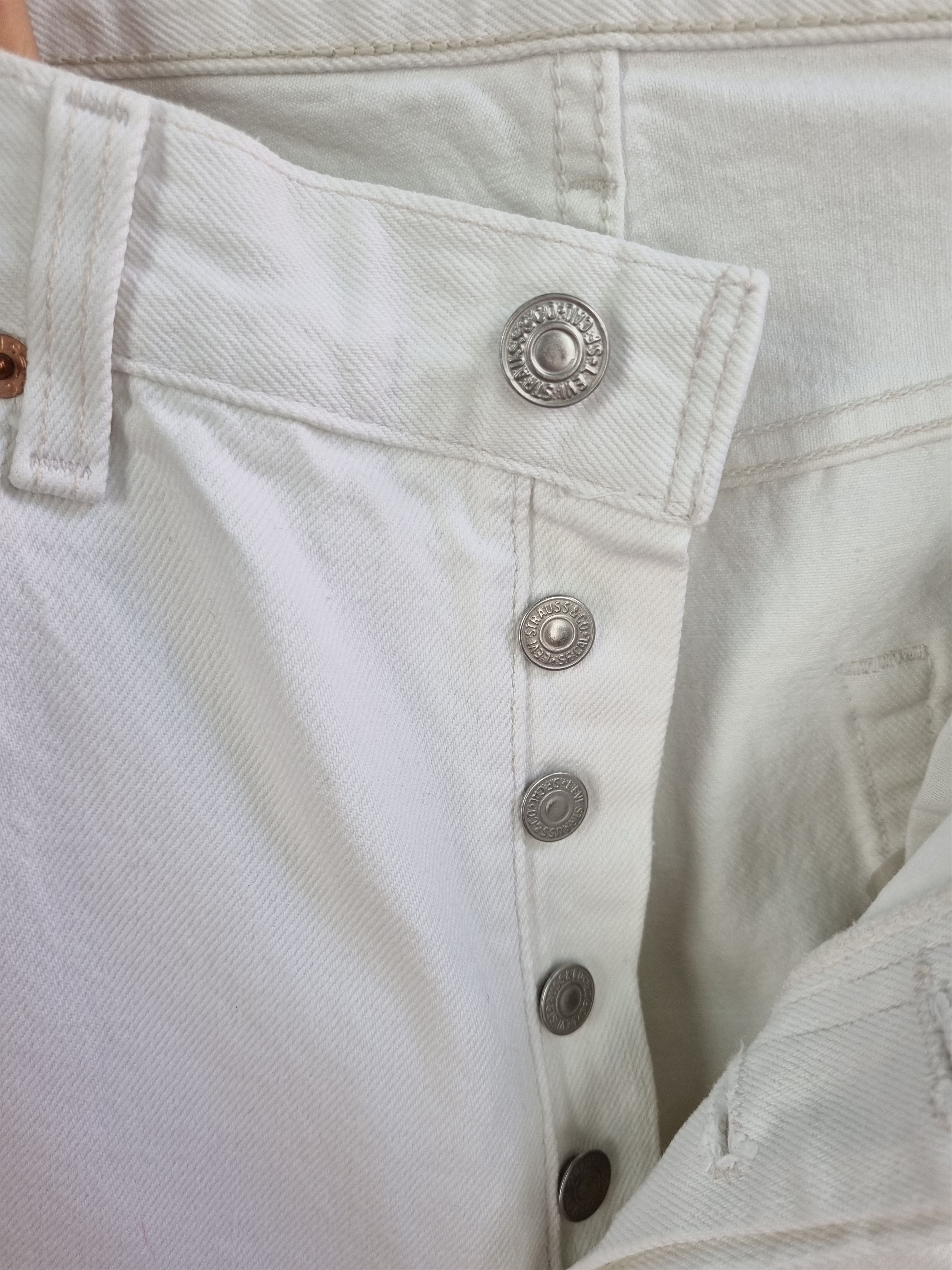 Levi's × Levi's Vintage Clothing 95s Levi's 501 White Denim Jeans Made in USA Size US 33 - 9 Thumbnail