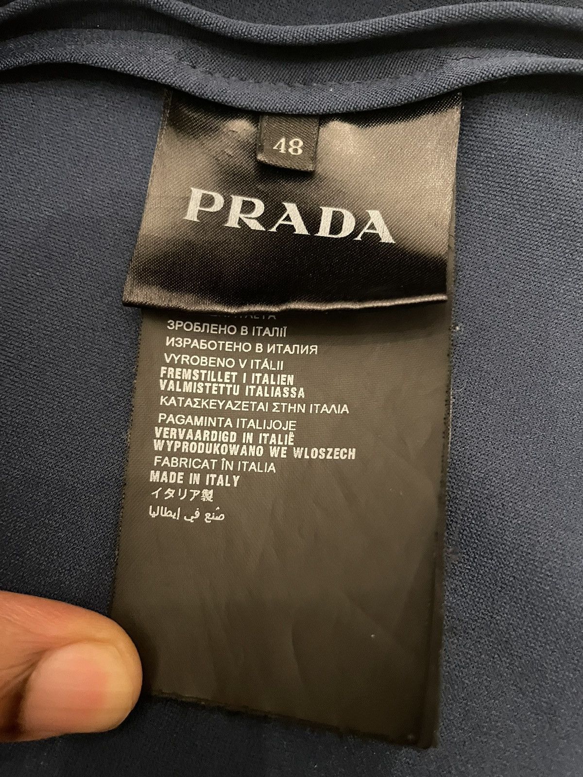 Prada Runway FW/17 Cropped Zip Jacket Navy Black Yellow Large Size US M / EU 48-50 / 2 - 6 Thumbnail