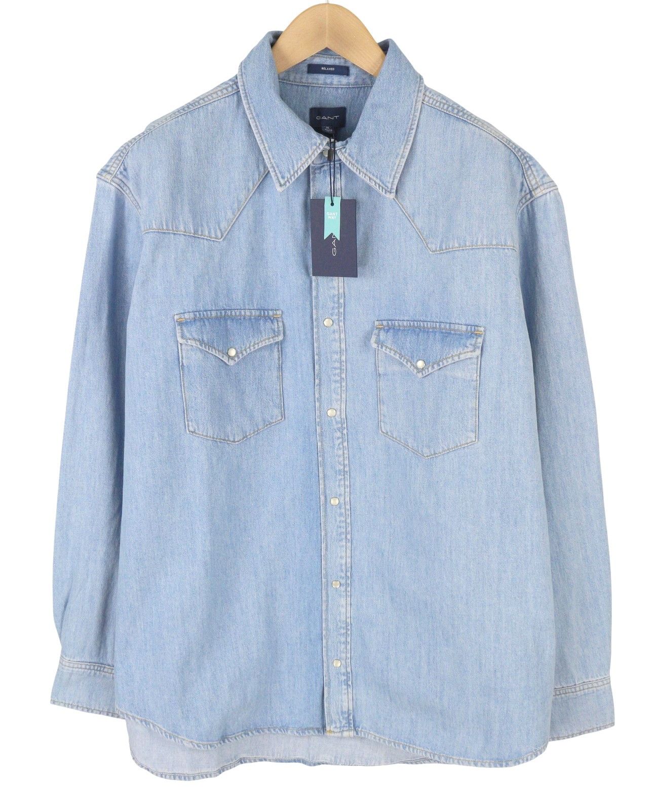 Gant REL DENIM WESTERN TOWN XL Light Blue Snap 87522 Size US XL / EU 56 / 4 - 1 Thumbnail