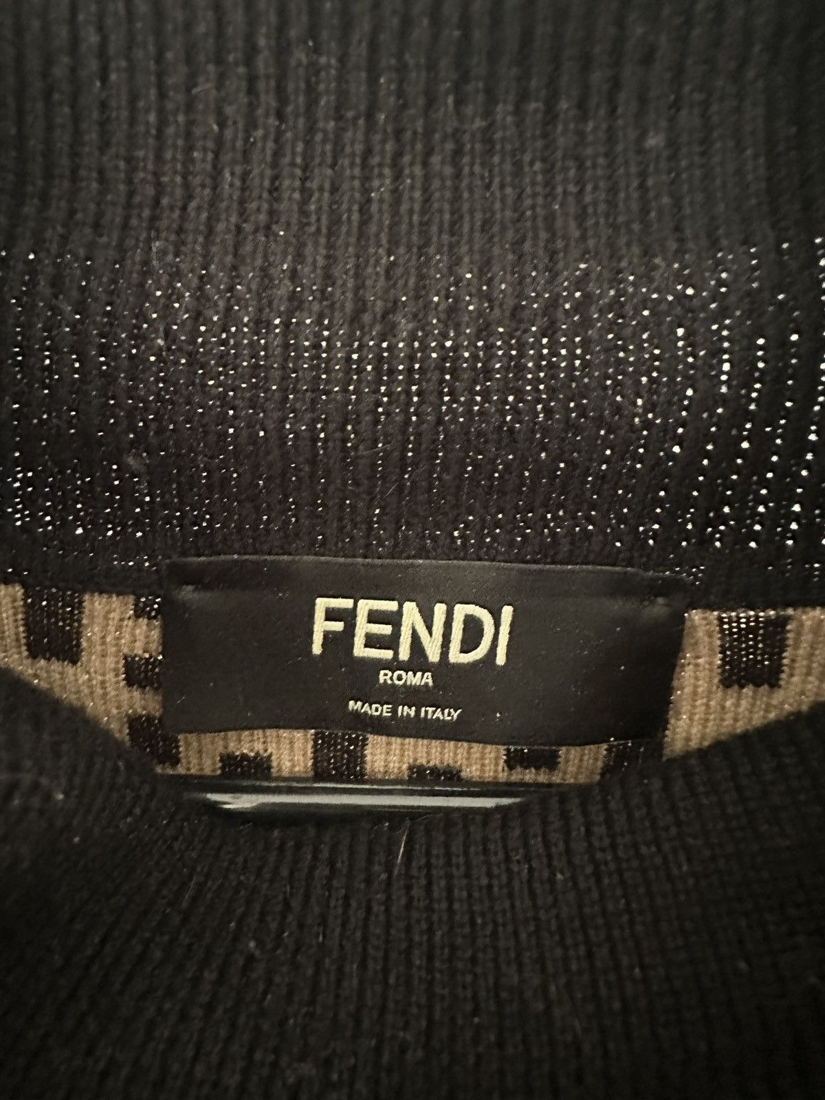 Fendi FENDI Zucca Pattern Turtleneck Knit Size US L / EU 52-54 / 3 - 3 Thumbnail