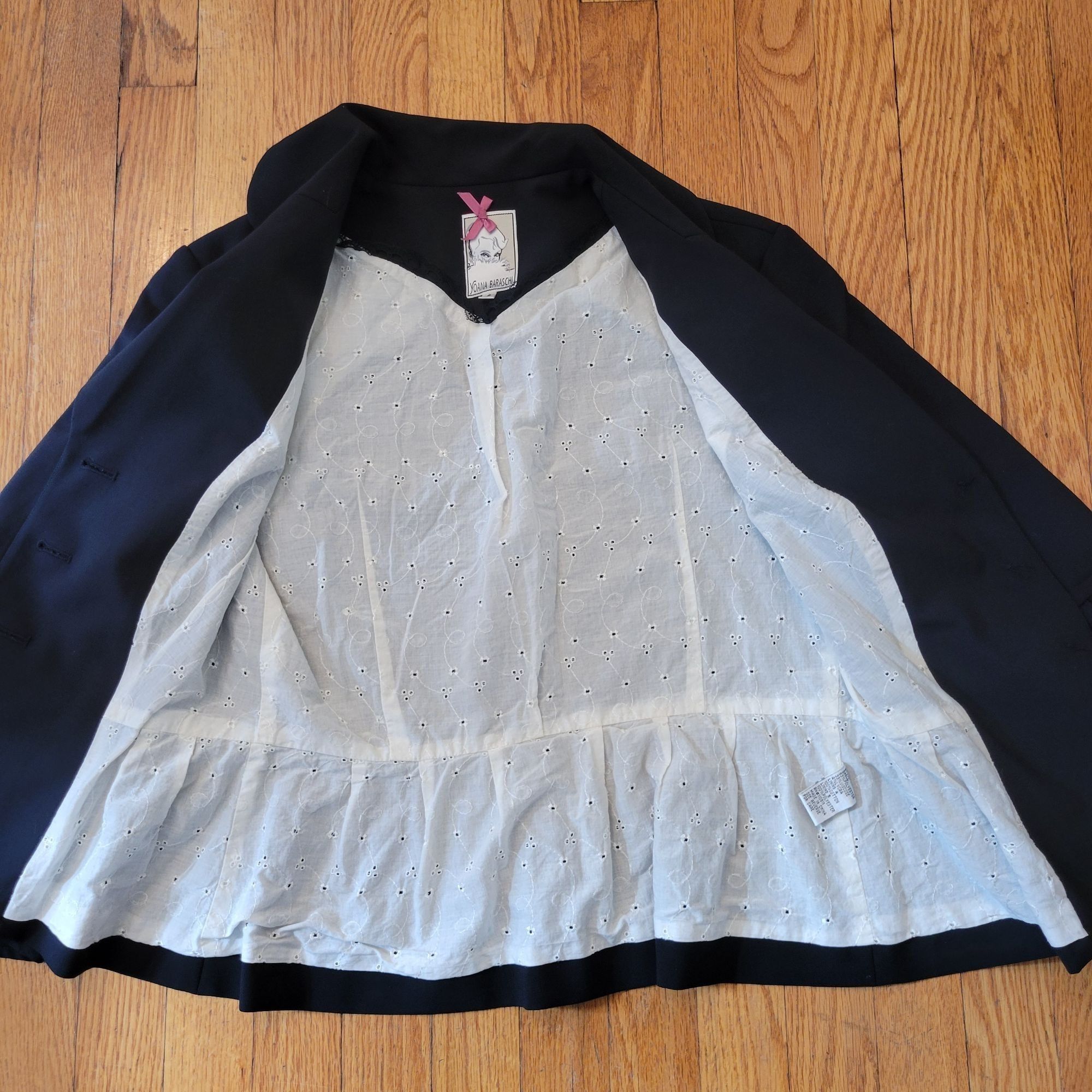 Other Yoana Baraschi 8 Black Blazer Peplum Jacket Victorian Whimsy Size M / US 6-8 / IT 42-44 - 3 Thumbnail