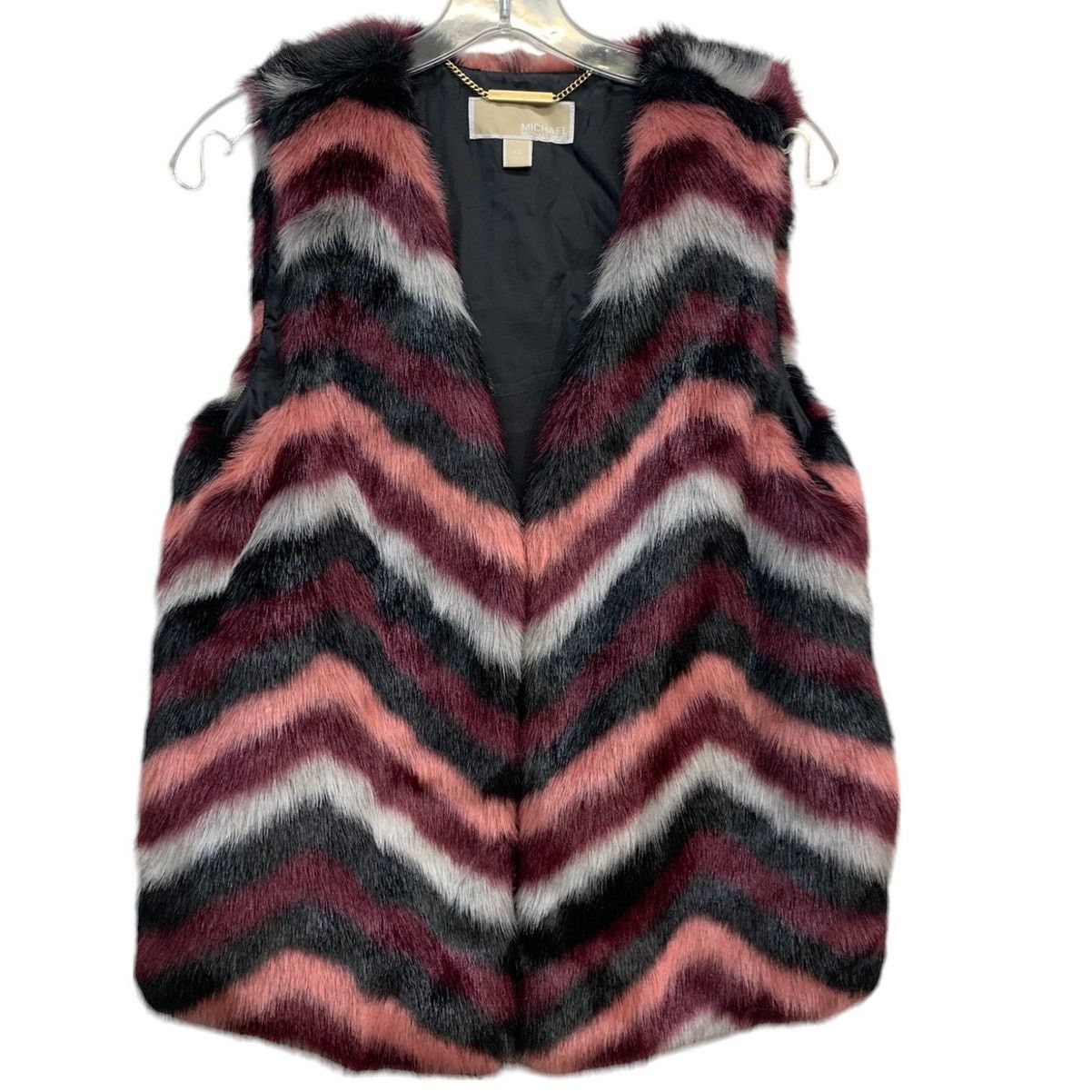 Michael Kors Michael Kors Chevron Faux Fur Pink Burgundy Sz XS Size XS / US 0-2 / IT 36-38 - 1 Thumbnail