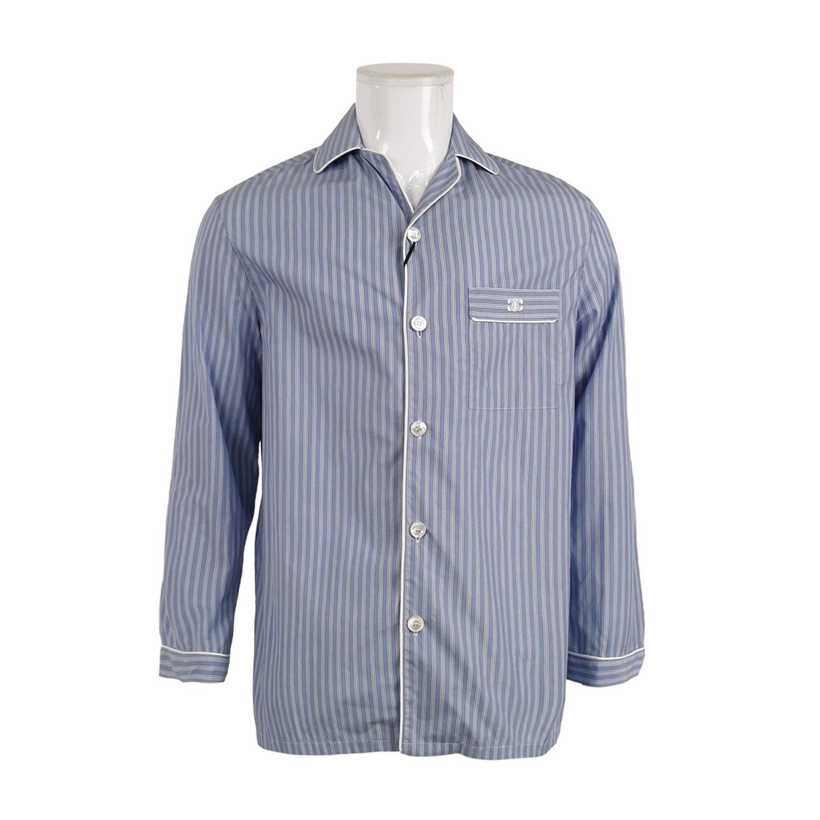 Celine Celine Striped Button Up Shirt Size US S Size US S / EU 44-46 / 1 - 1 Thumbnail