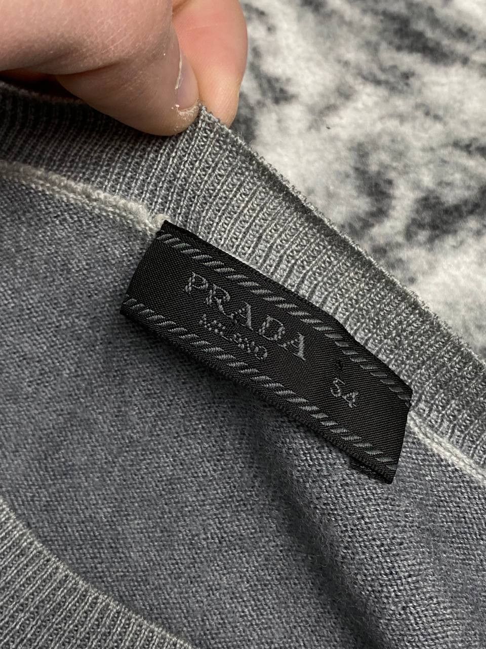 Prada Prada Knit Sweater Wool Lana Men Size 54 Gray Size US L / EU 52-54 / 3 - 6 Thumbnail