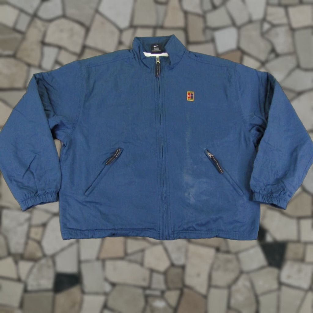 Nike Nike Womens Medium Blue Court Tennis Windbreaker Zip Block Stitch Coat Jacket Size M / US 6-8 / IT 42-44 - 1 Thumbnail