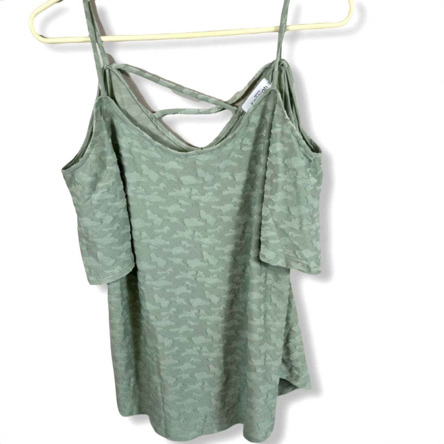 Vintage Kaileigh Blouse Women’s S Green Spaghetti Strap Sleeveless Top Lightweight W 75 Size S / US 4 / IT 40 - 2 Thumbnail