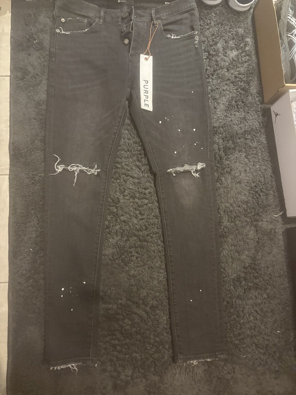 Purple Brand P001 over spray