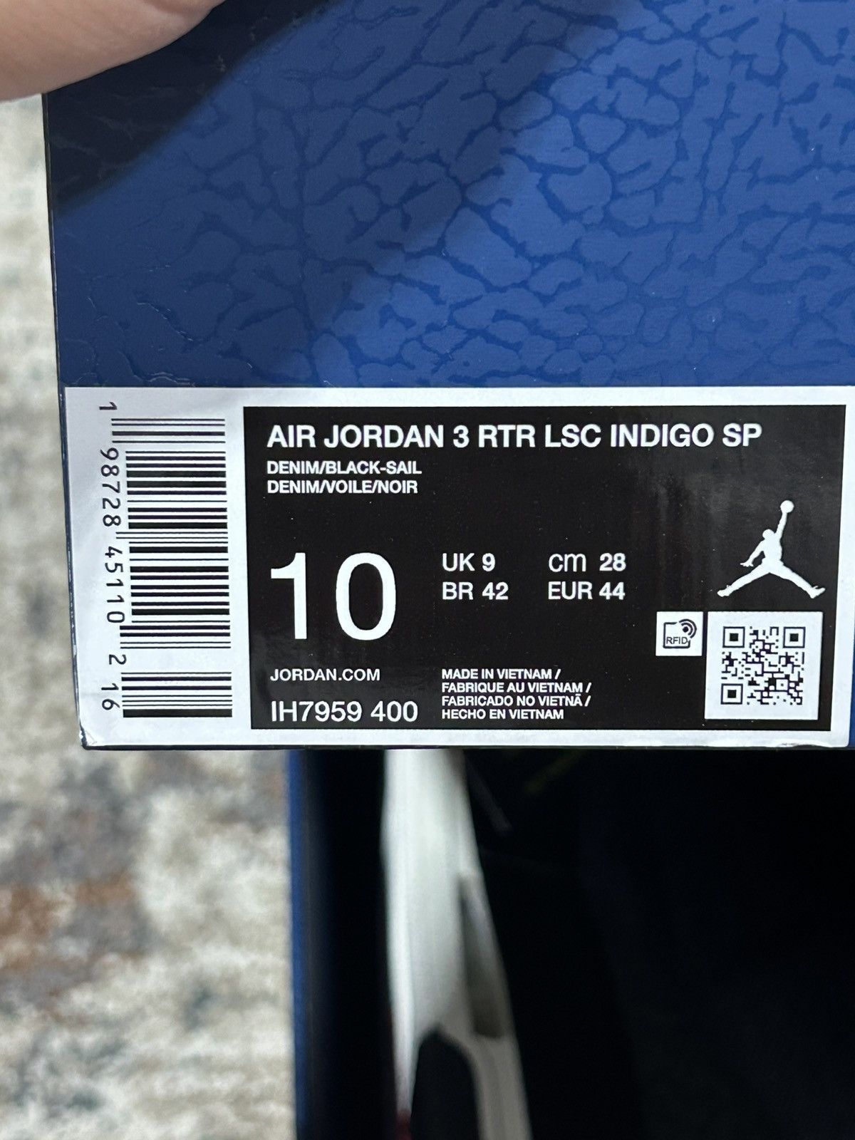 Jordan Brand Jordan 3 Levi Indigo Size US 10 / EU 43 - 8 Thumbnail