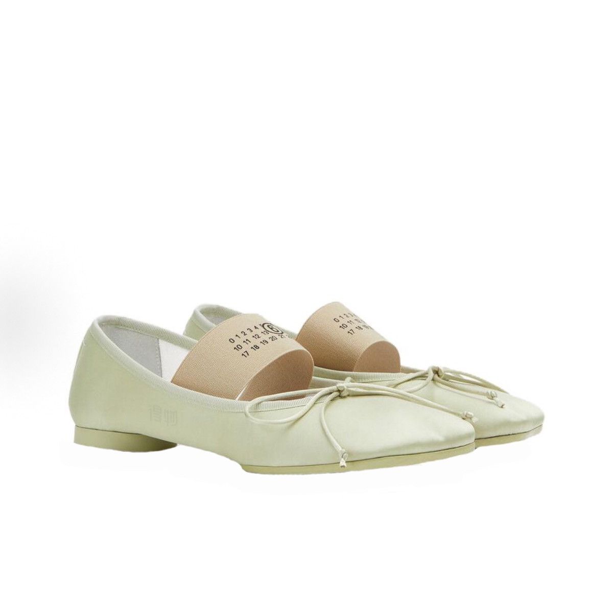 LN MM6 ballet shoe Anatomic light green - 37.5