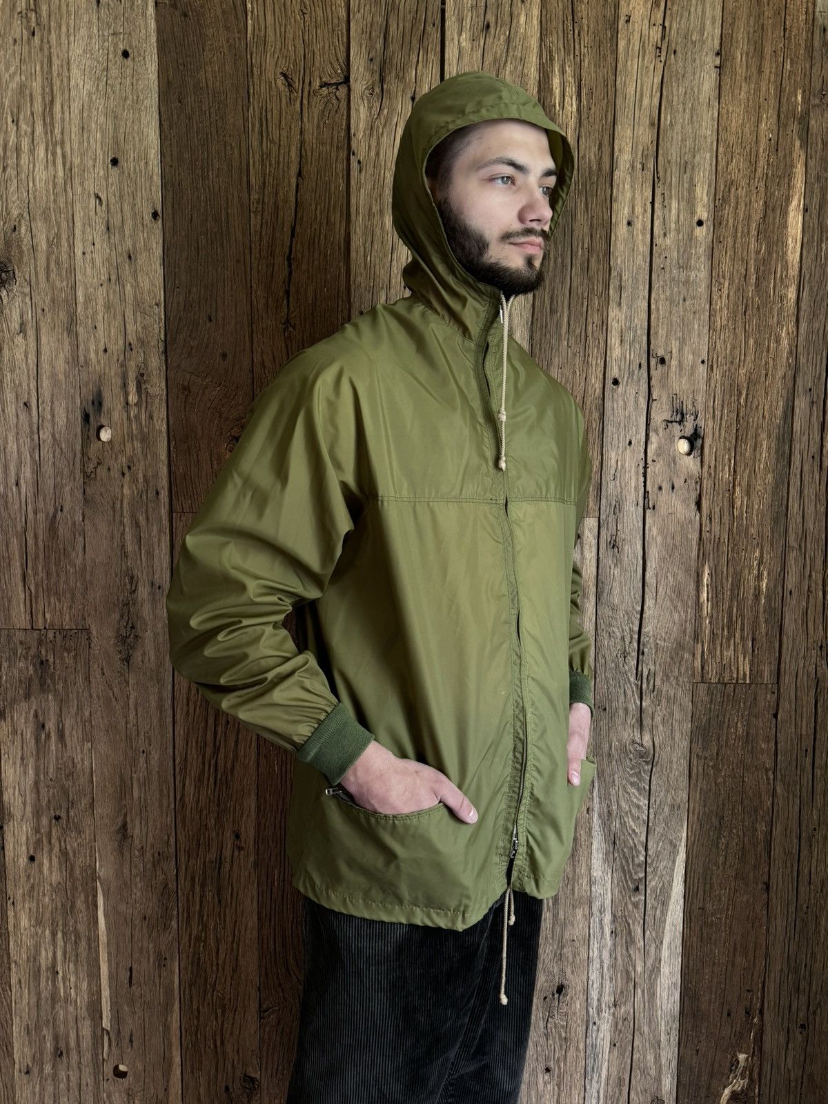Vintage 1950s Austrian Heller Sport Zipp Zipper Light Rain Jacket Size US S / EU 44-46 / 1 - 3 Thumbnail