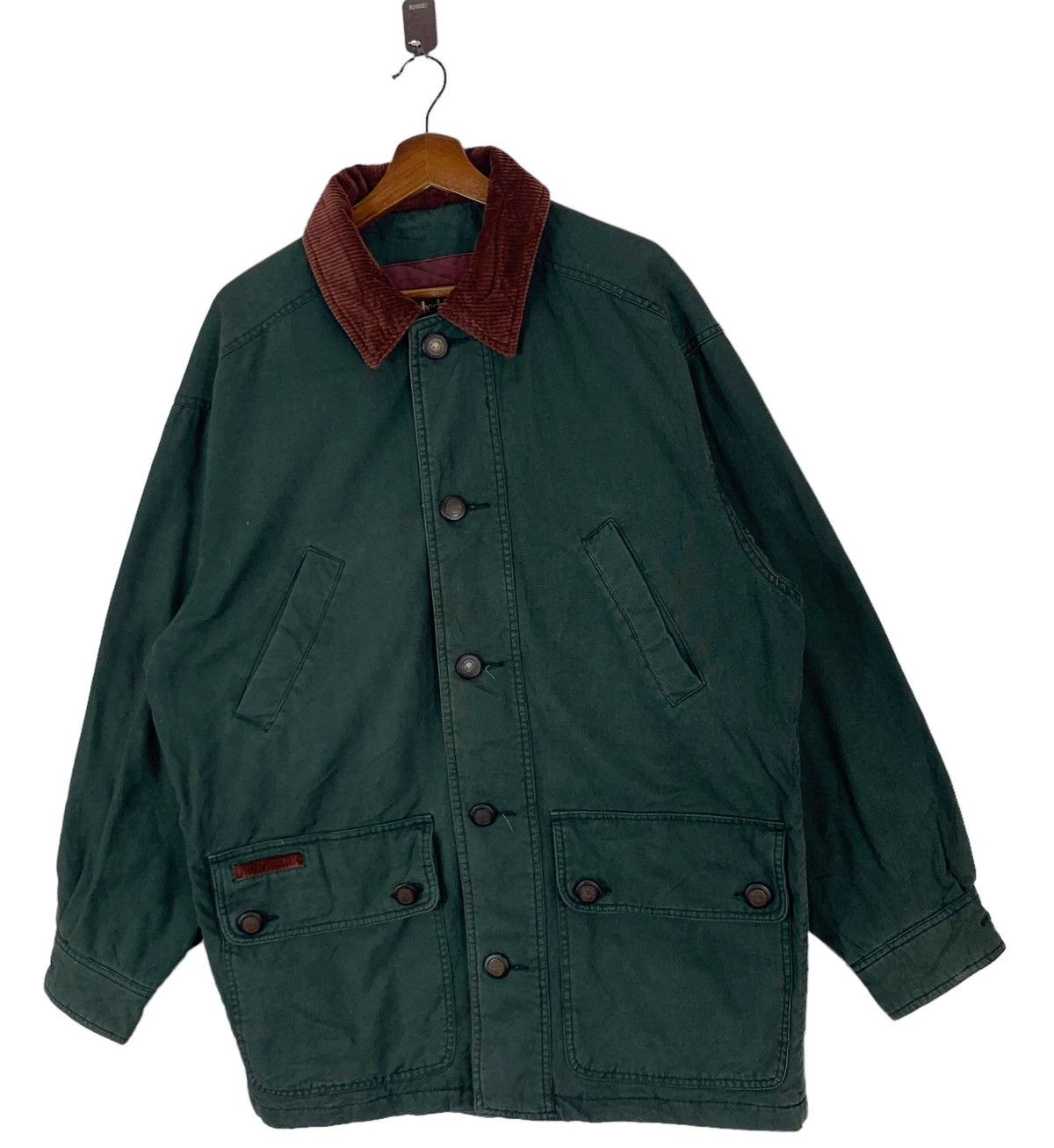 Timberland × Vintage Vintage Timberland Weather Gear Outdoor Denim Chore Jacket Size US XS / EU 42 / 0 - 2 Thumbnail