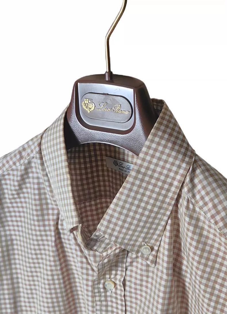 Loro Piana Loro Piana Silk Cotton Check Shirt-2508 Size US M / EU 48-50 / 2 - 4 Thumbnail