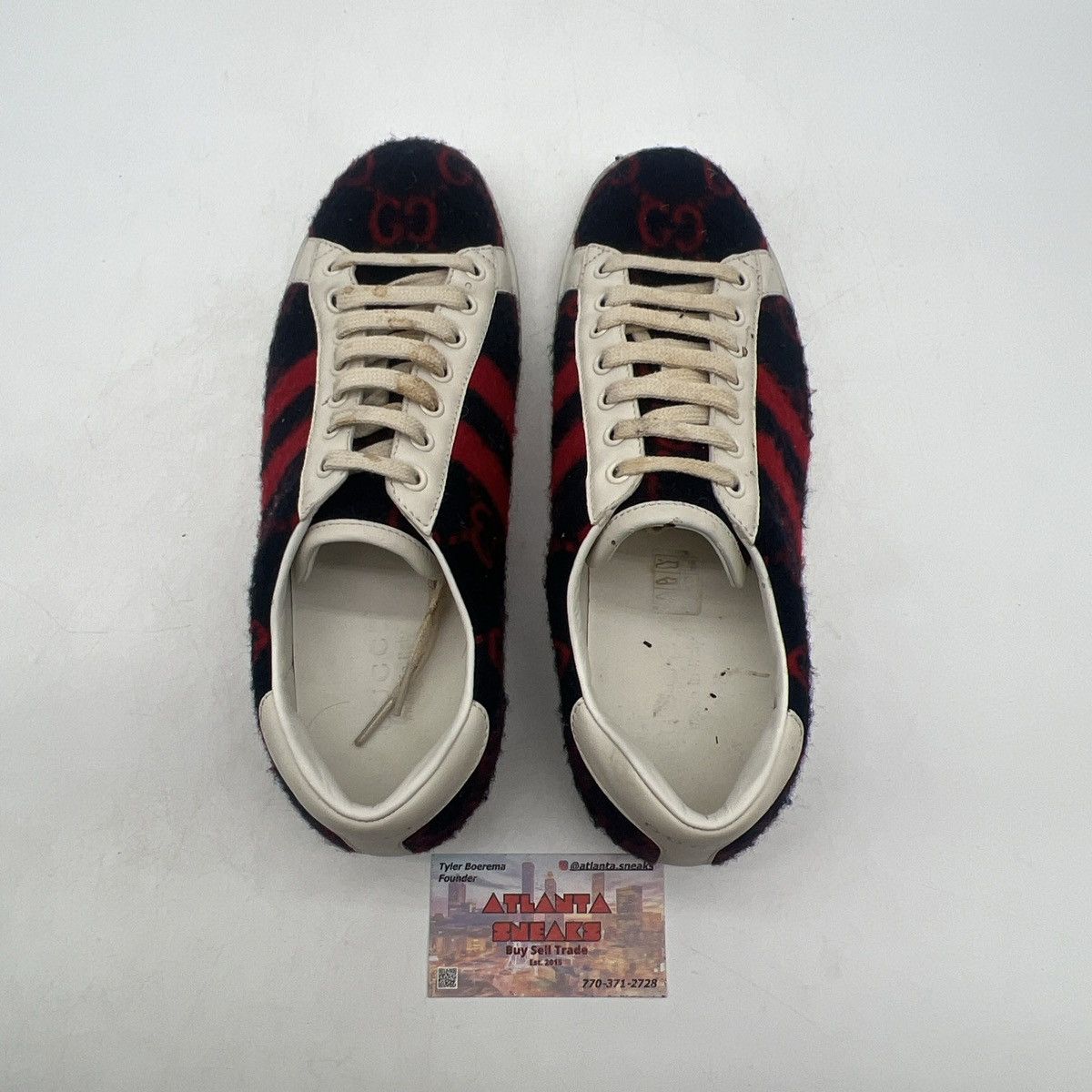 Gucci GUCCI GG TERRY CLOTH MONOGRAM VELVET SNEAKERS Size US 7 / EU 40 - 6 Thumbnail