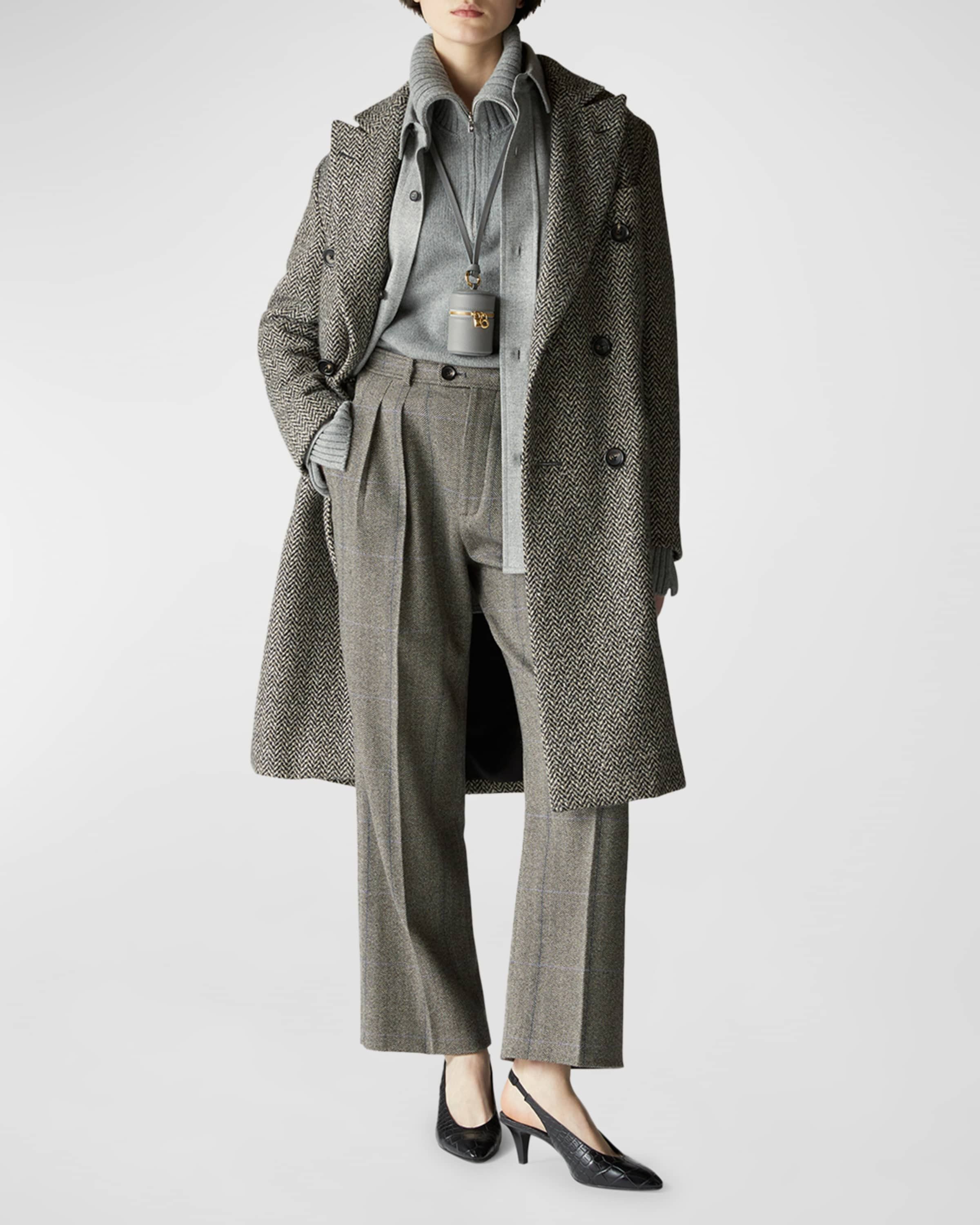 Loro Piana o1srvl11e0824 Yurik Cheviot Overcheck Trouser in Grey Size 30" / US 8 / IT 44 - 3 Thumbnail