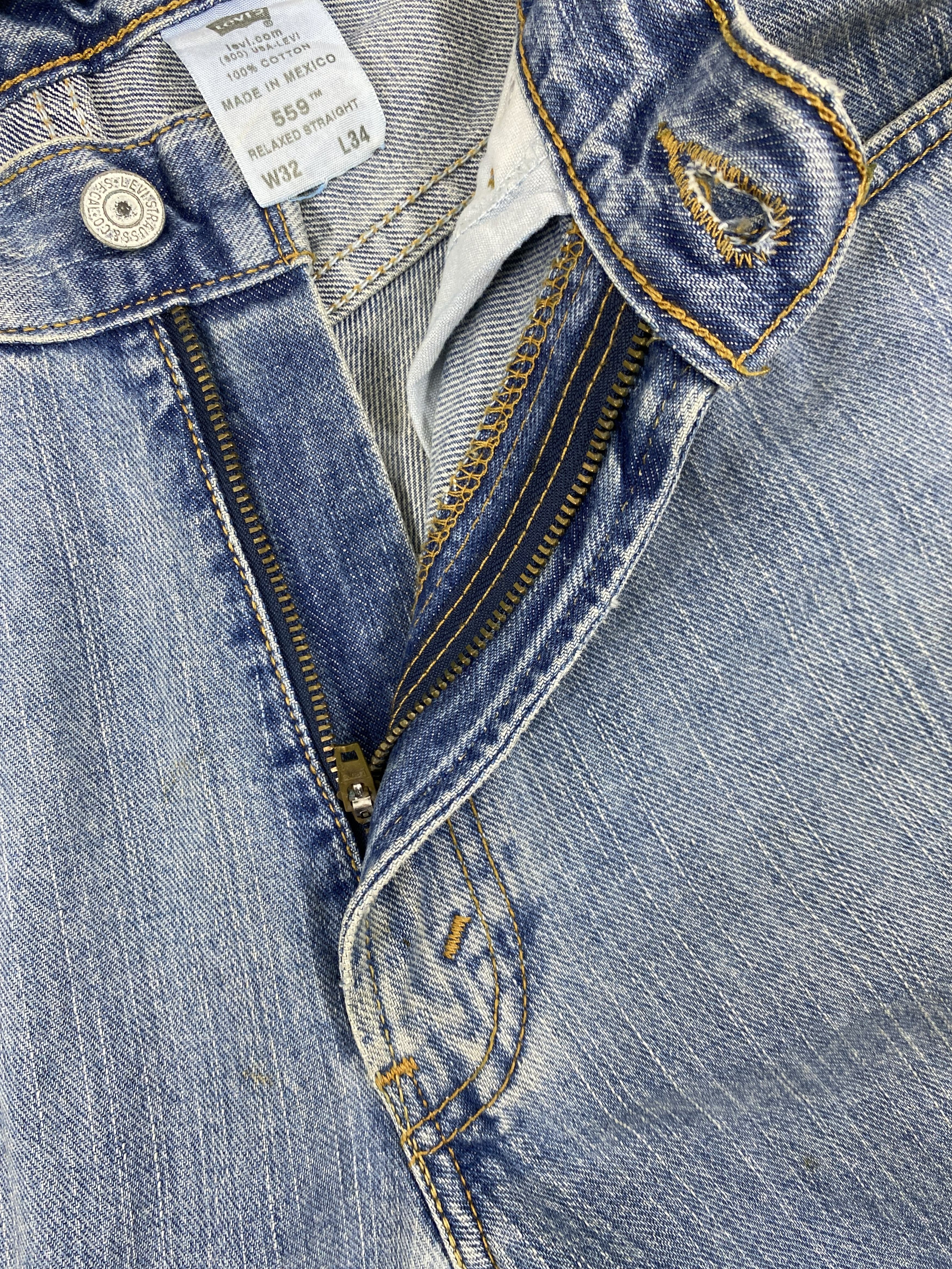 Levi's Vintage Levi's 559 Relaxed Straight Denim 32 x 33.5 -JN725 Size US 32 / EU 48 - 6 Thumbnail