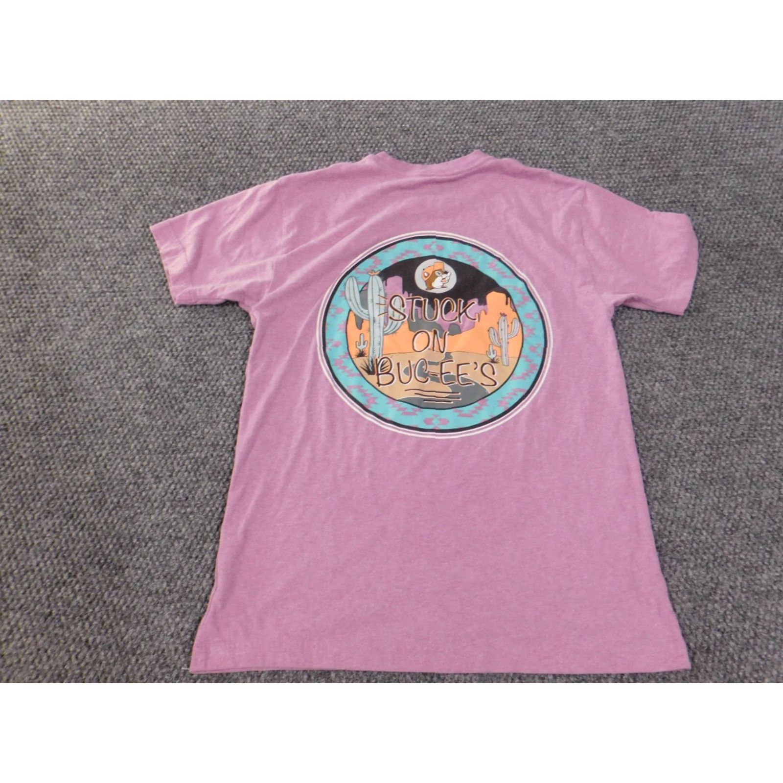 Vintage Buc-Eees Shirt Mens S Purple Graphic Texas cactus flower Logo Crew Neck Short Sleeve T-Shirt Size US S / EU 44-46 / 1 - 6 Thumbnail