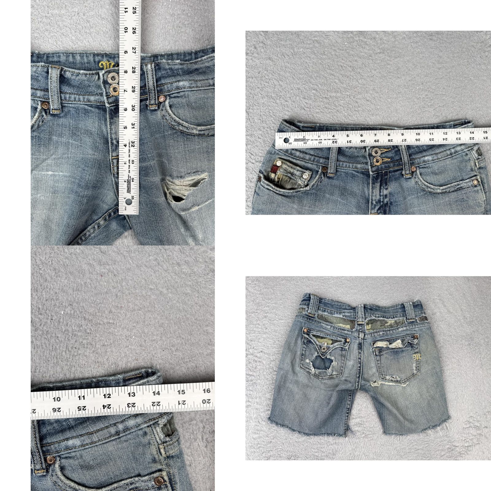 Miss Me VINTAGE is not applicable. Miss Me Bermuda Shorts Womens 27 Denim Blue Windsor Distressed 5-Pocket Comfort Zip Fly Button Low Rise 7.5in Inseam Womens Size 27" / US 4 / IT 40 - 9 Thumbnail