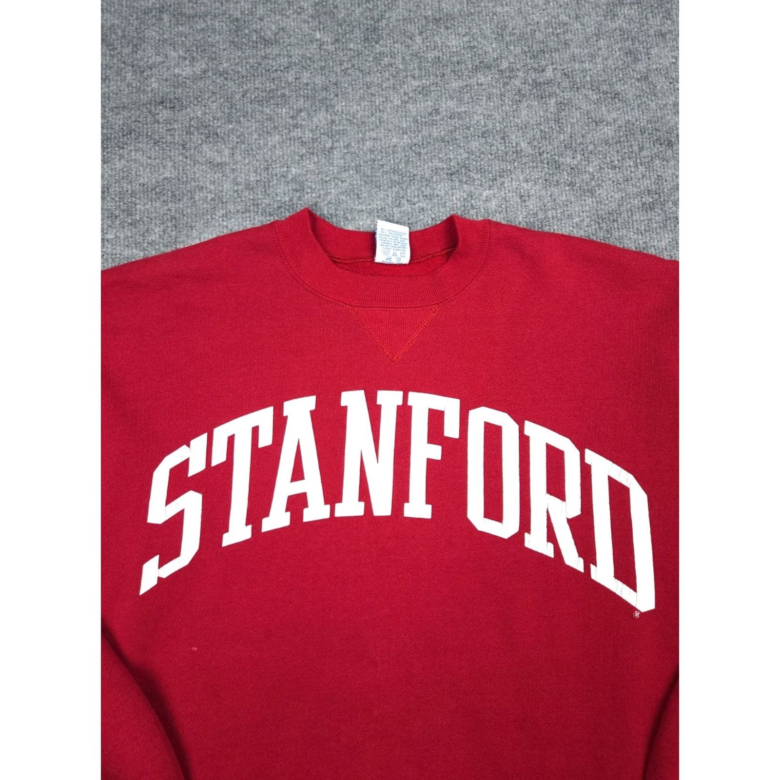 Russell Athletic VINTAGE Russell USA Stanford University Sweatshirt Men XL Red Spellout 90s Pullover Crew Neck Long Sleeve Fleece Cotton Logo Regular Sweatshirt Size US XL / EU 56 / 4 - 2 Thumbnail