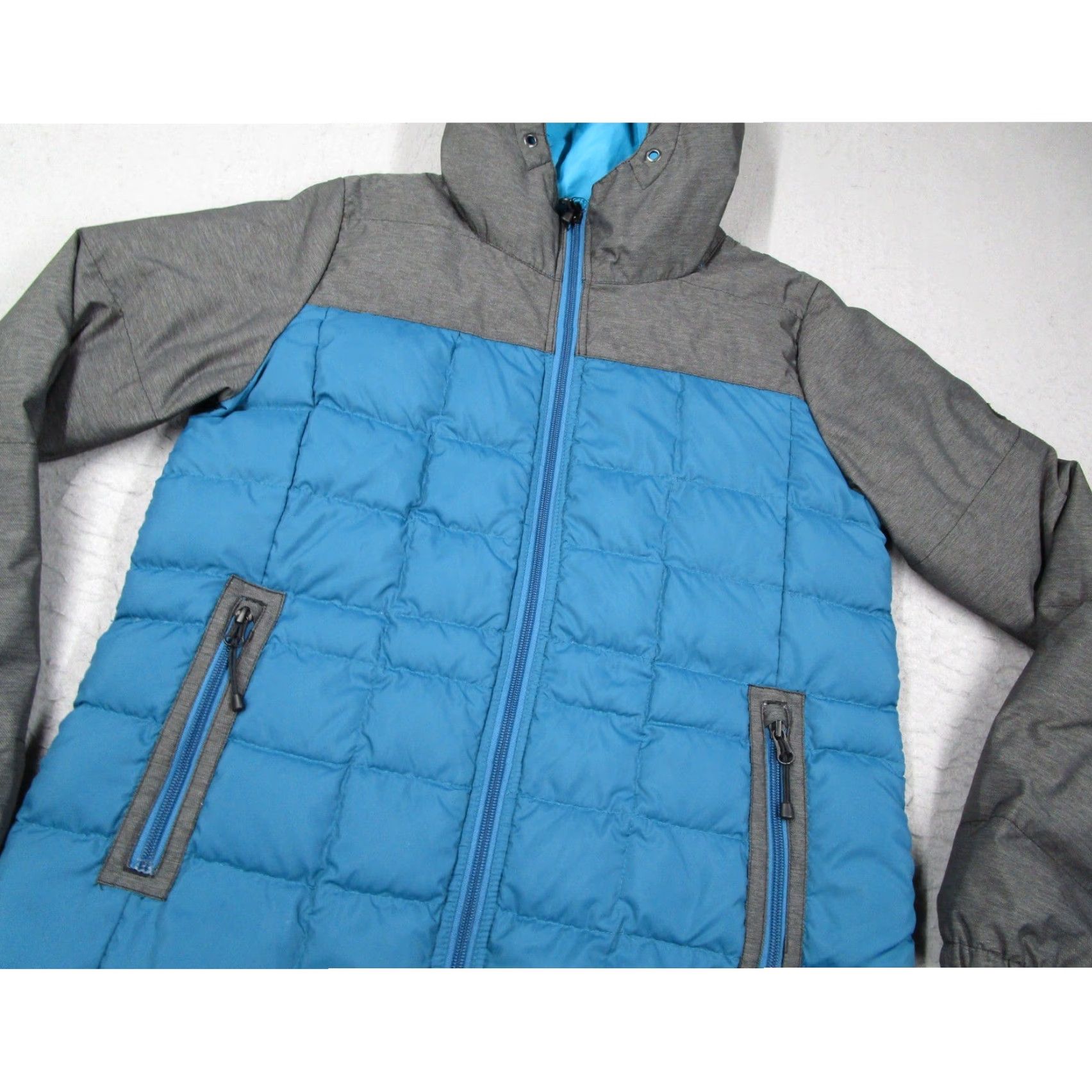 686 686 Airflight Down Parka Womens Medium Blue Grey Puffer Hooded Jacket L4W316 Size M / US 6-8 / IT 42-44 - 2 Thumbnail