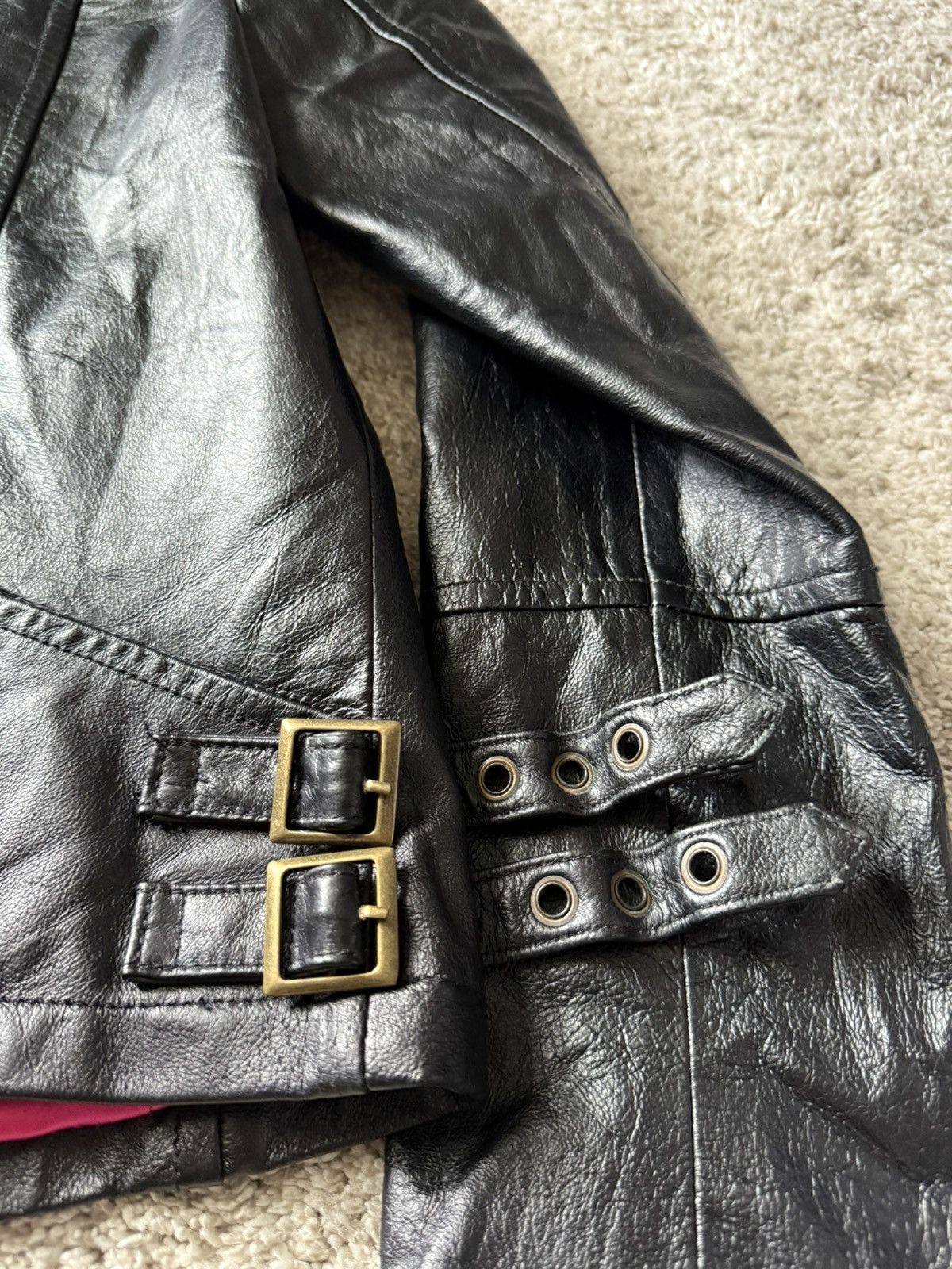 If Six Was Nine Rare Vintage Y2K Leather Jacket Size S / US 4 / IT 40 - 7 Thumbnail