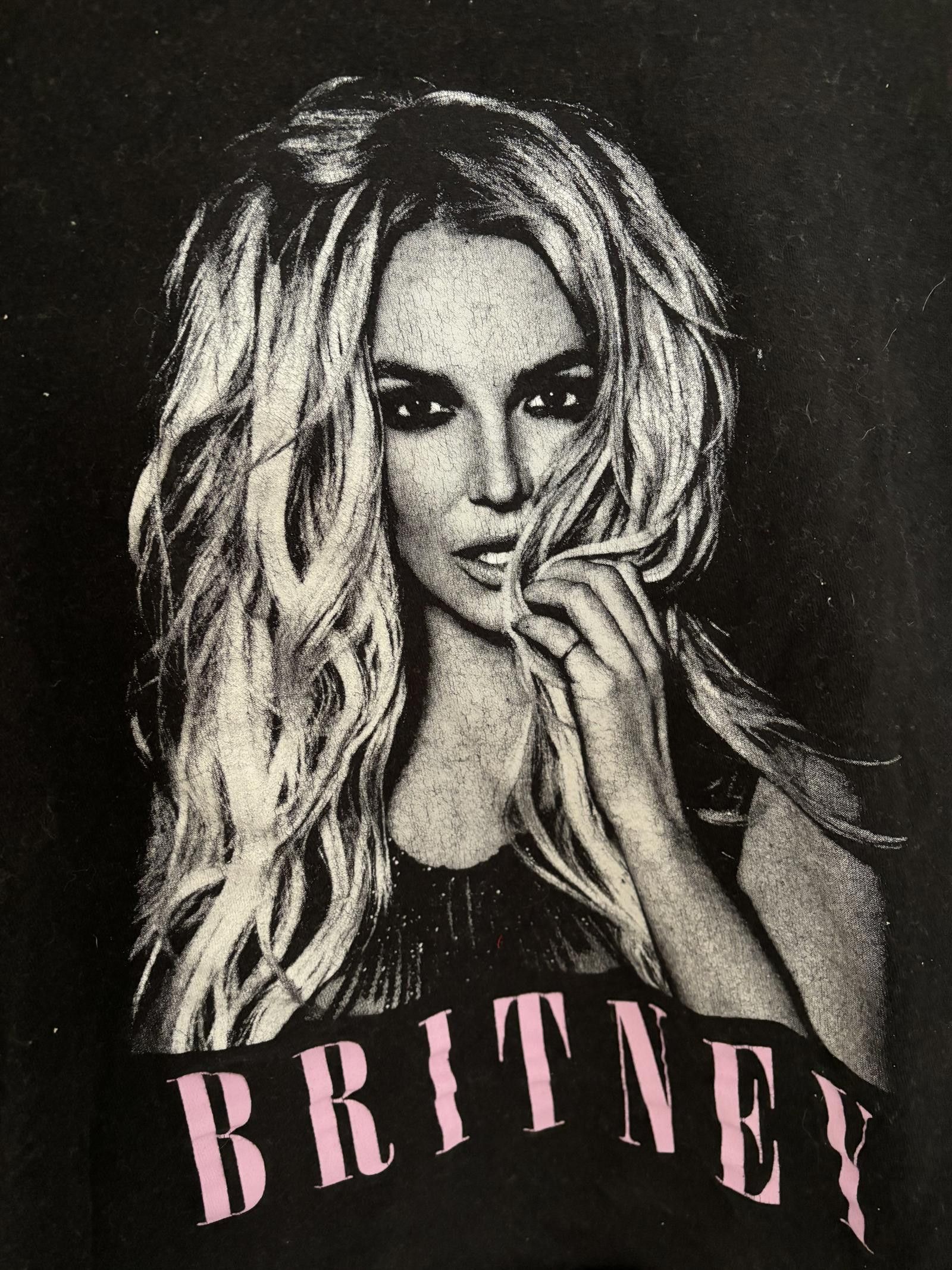 Designer Britney Spears Vintage Crop Top - Large Graphic Tee Size XL / US 12-14 / IT 48-50 - 2 Thumbnail