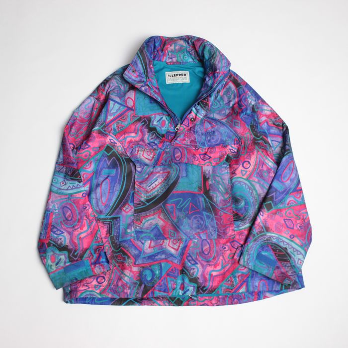 Vintage Klepper gore tex packable half zip acid jacket Grailed