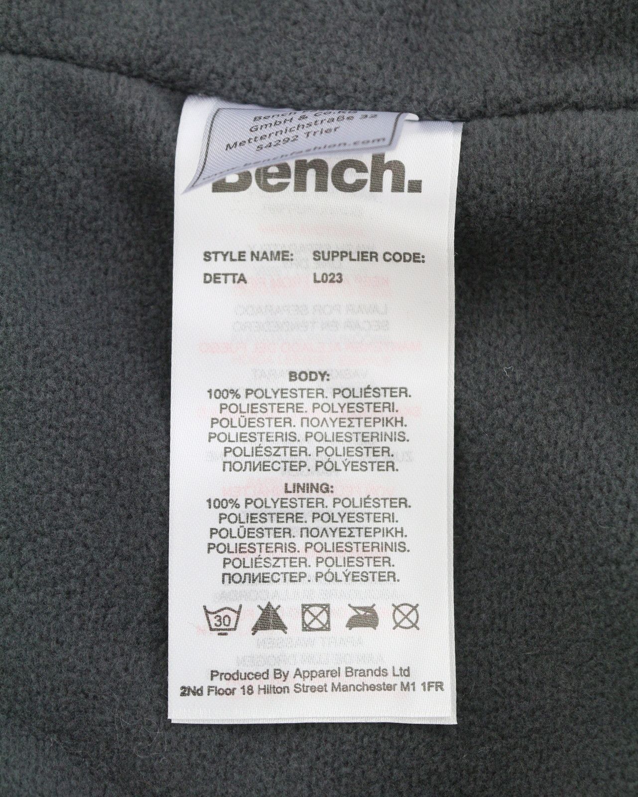 Bench DETTA XL Grey Quilted Removable Hood Sherpa 88053 Size US XL / EU 56 / 4 - 12 Thumbnail