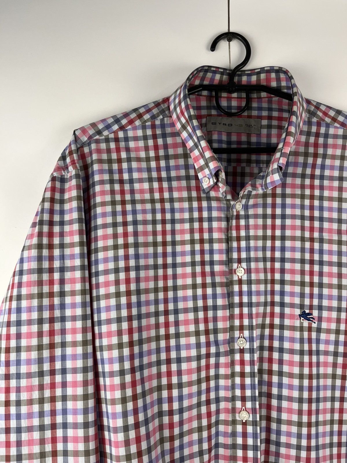 Etro Etro Luxury Plaid Cotton Long Sleeve Shirt Made in Italy Size US XL / EU 56 / 4 - 2 Thumbnail