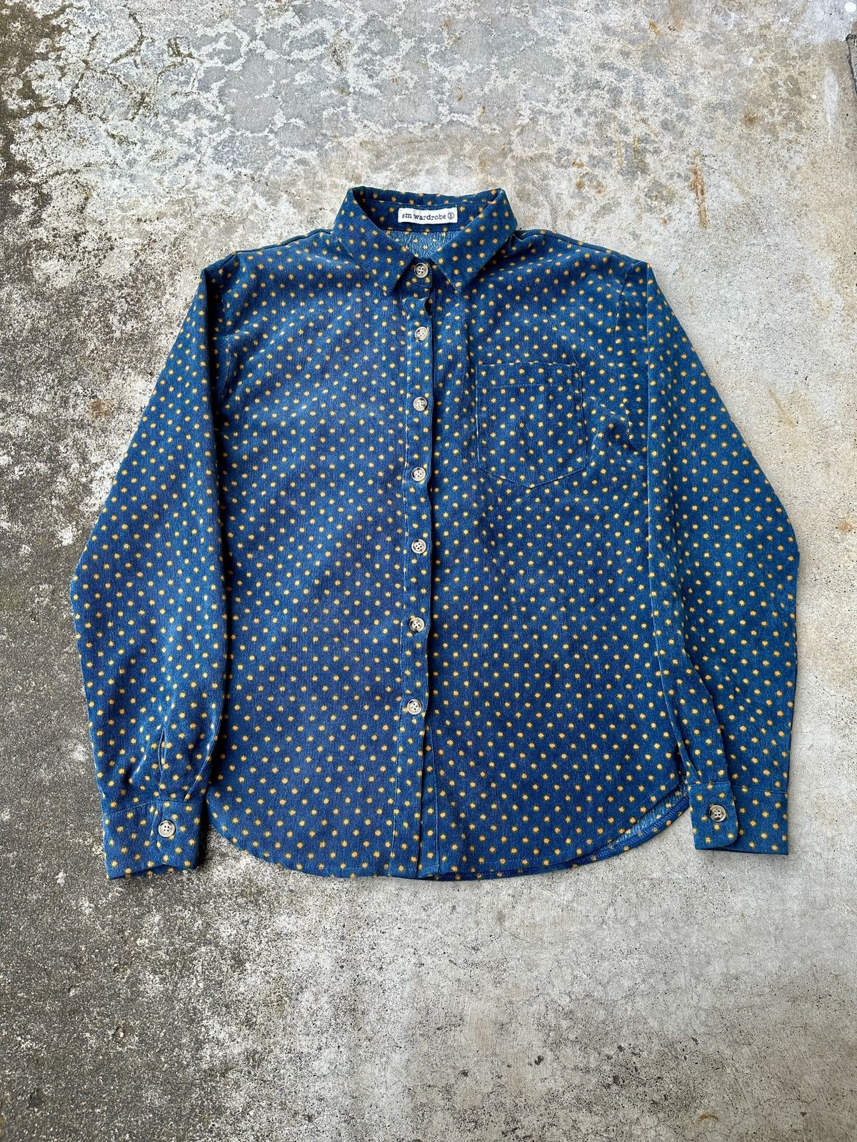 Vintage Corduroy Polka Dots button up shirt Size US S / EU 44-46 / 1 - 1 Thumbnail