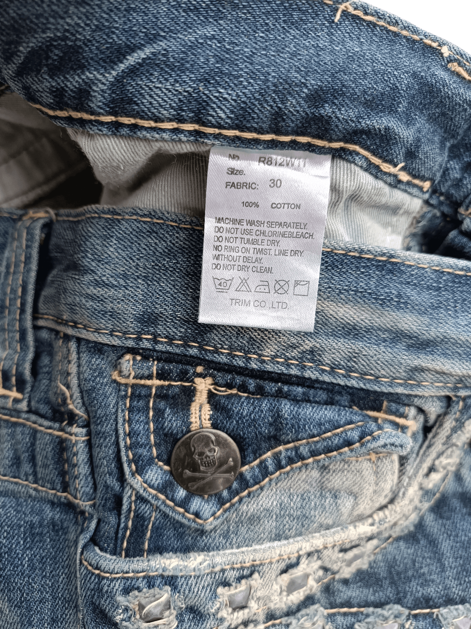 Japanese Brand × Seditionaries × Vintage FLARED💥ARMY OF NO WHISKERS STUD SEDITIONARIES DENIM Size US 32 / EU 48 - 18 Thumbnail