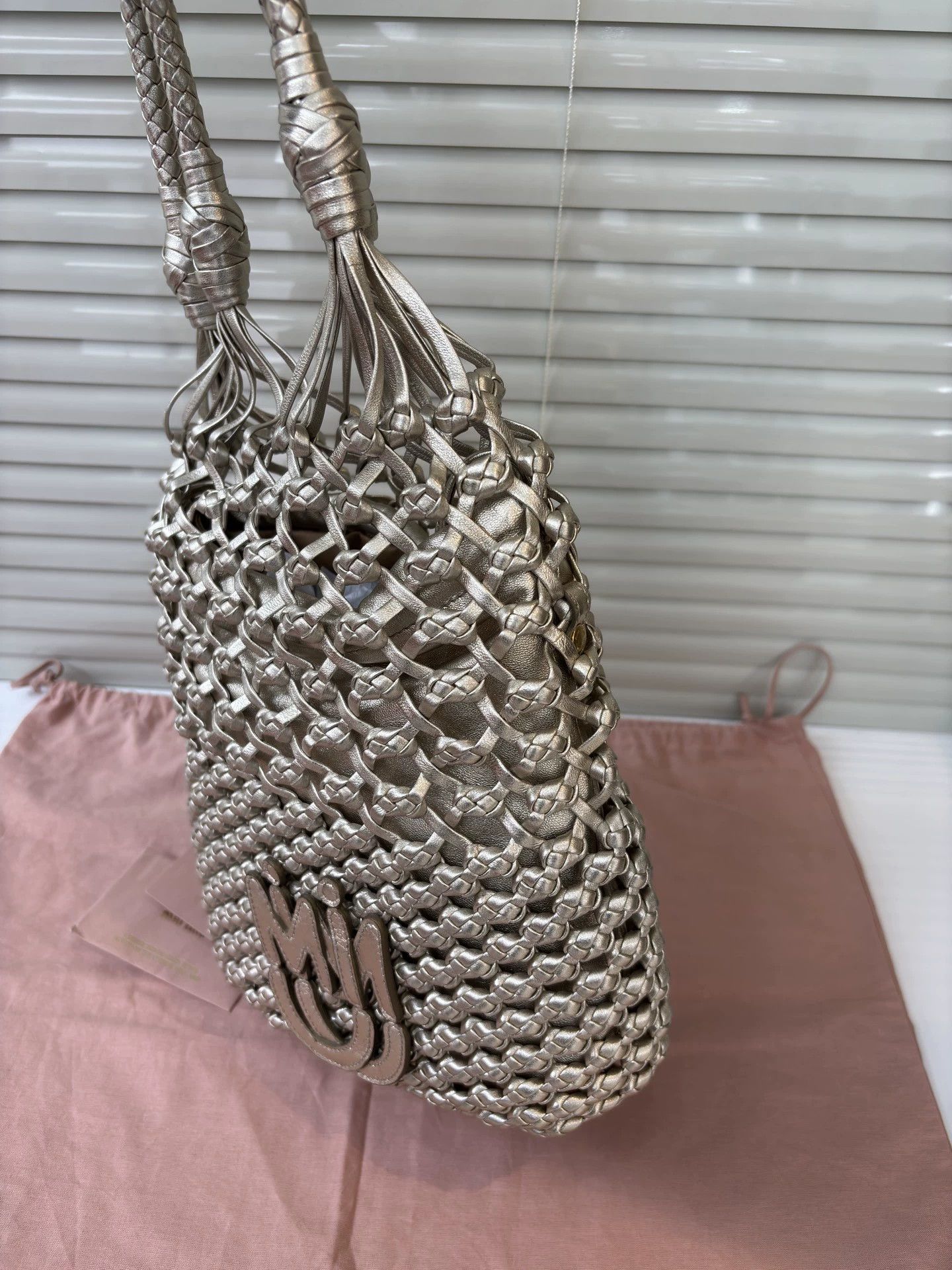 Miu Miu MIU MIU Pyrite Fringe Suede Leather Tote 27x25x7 Size ONE SIZE - 3 Thumbnail