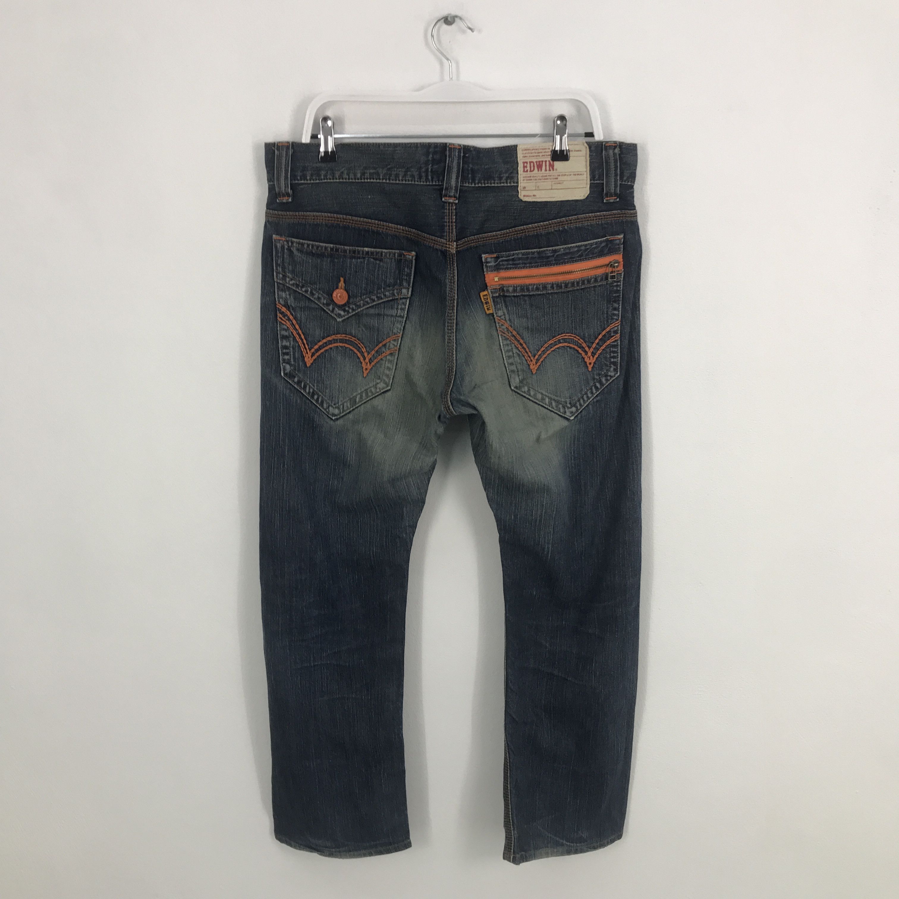 Edwin × Japanese Brand Rare Edwin distressed denim Jeans Size US 30 / EU 46 - 3 Thumbnail