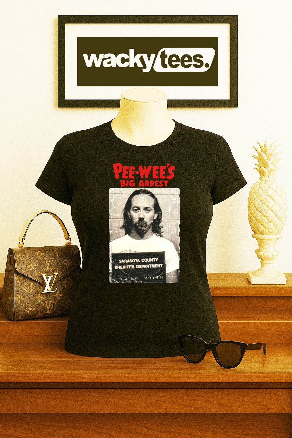 Other Pee Wees Big Arrest Paul Reubens Mugshot 80s Tee Shirt Size US L / EU 52-54 / 3 - 5 Thumbnail