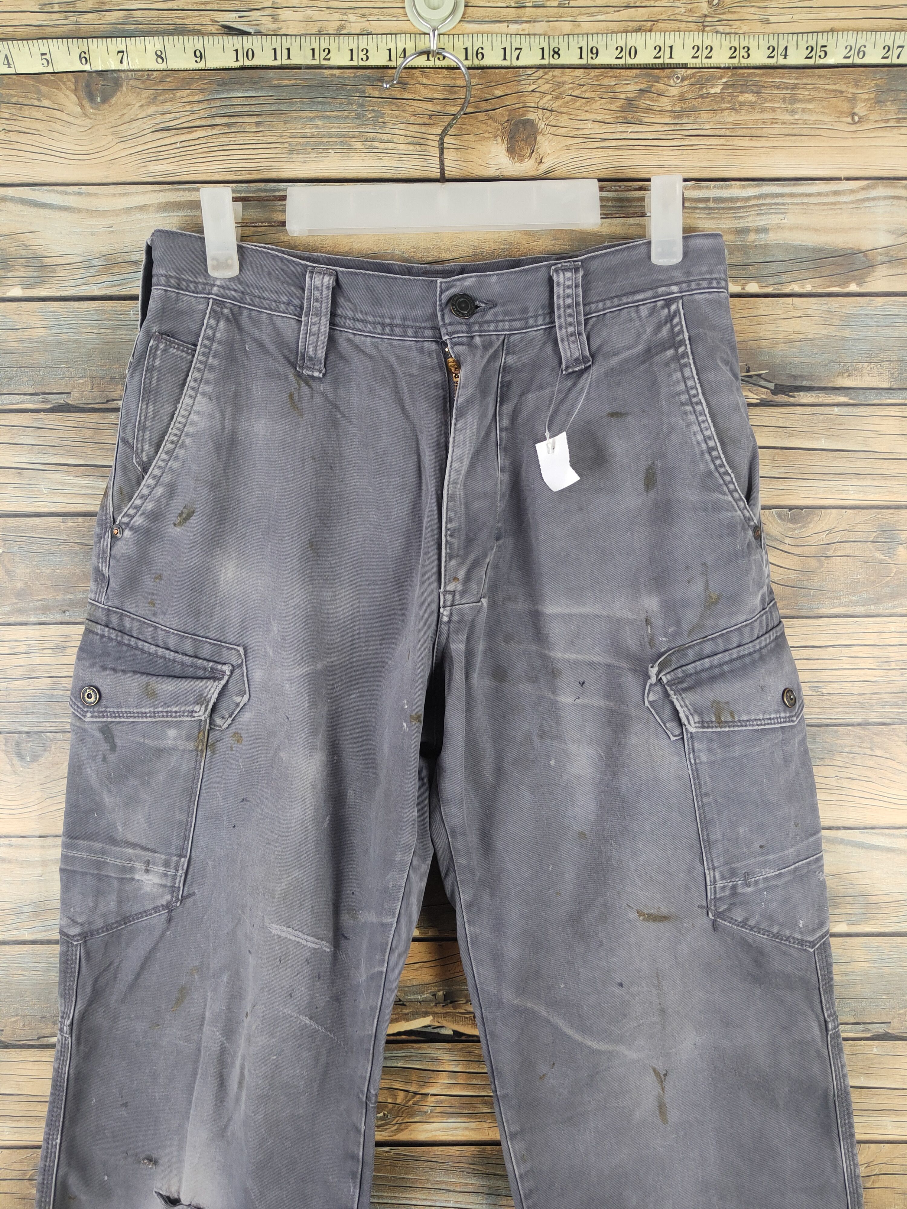 Japanese Brand DL Evenriver Dark Gray Multipocket Cargo Pants #46-272T Size US 29 - 2 Thumbnail